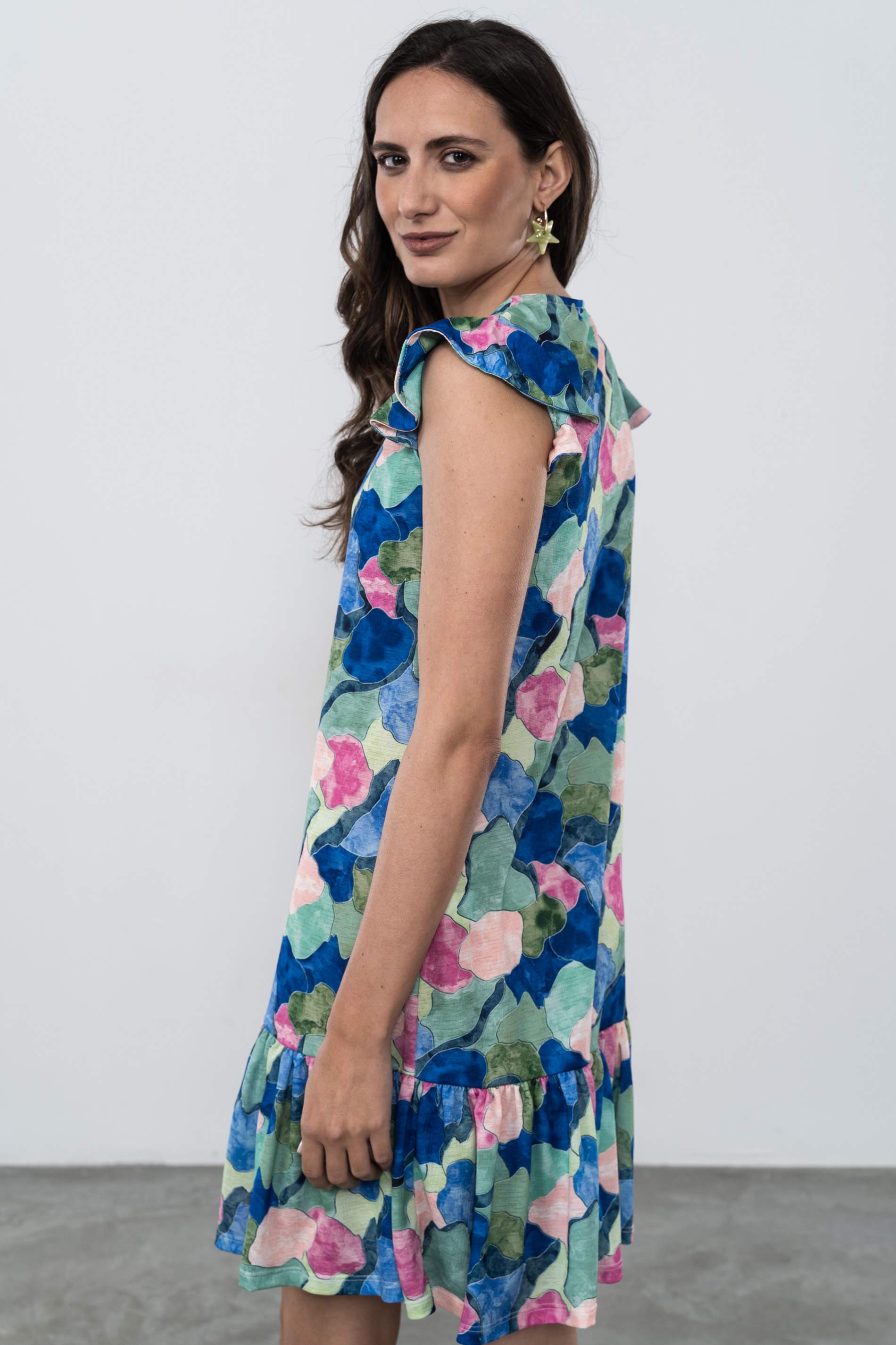 VESTIDO BOTONES ACUARELAS