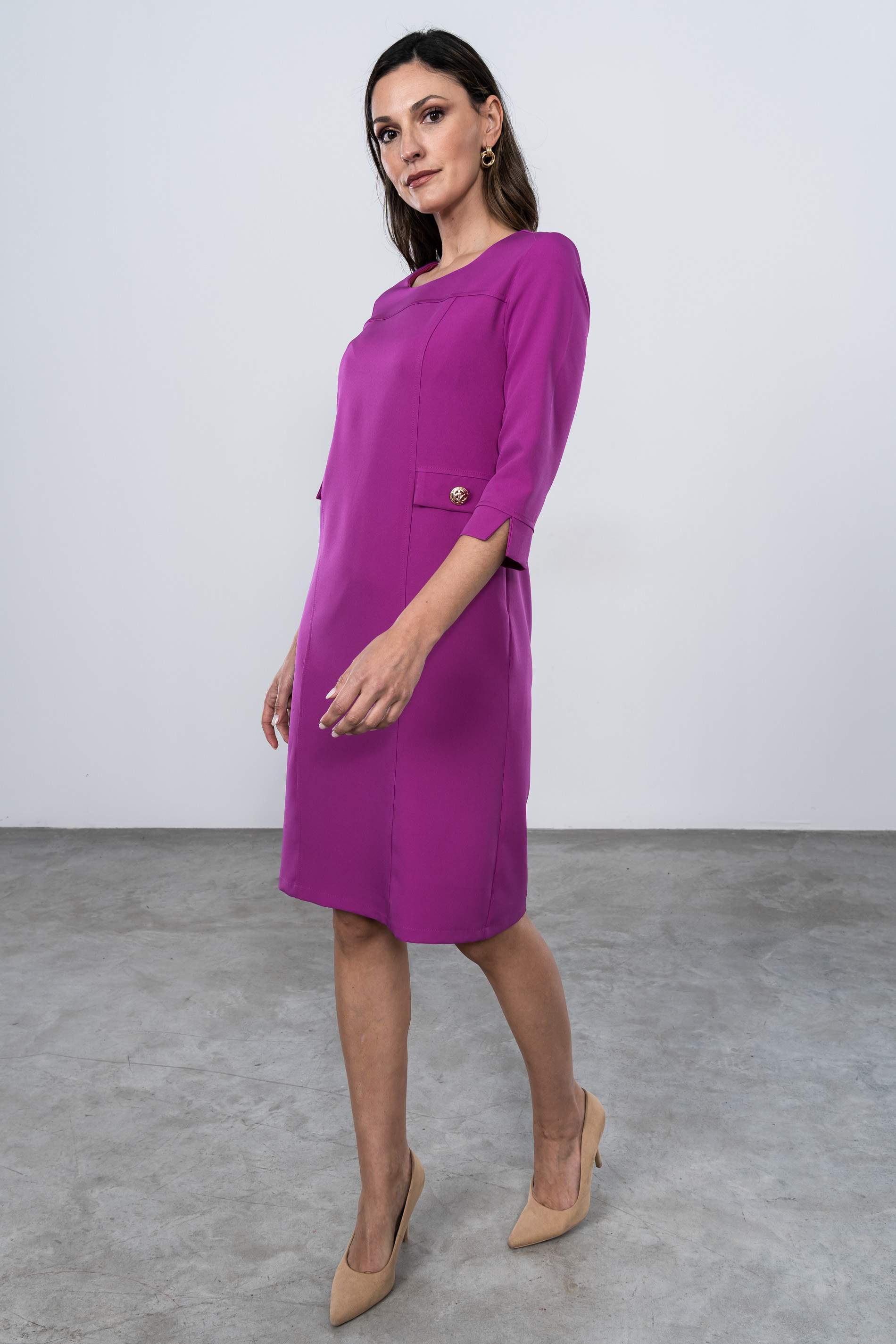 VESTIDO TAPETAS BOTÓN BUGANVILLA