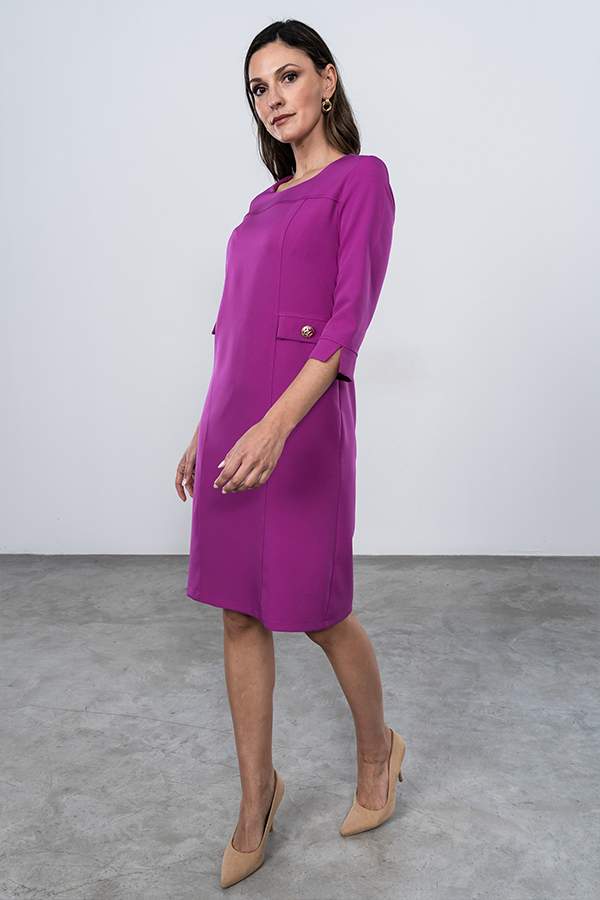 VESTIDO TAPETAS BOTÓN BUGANVILLA