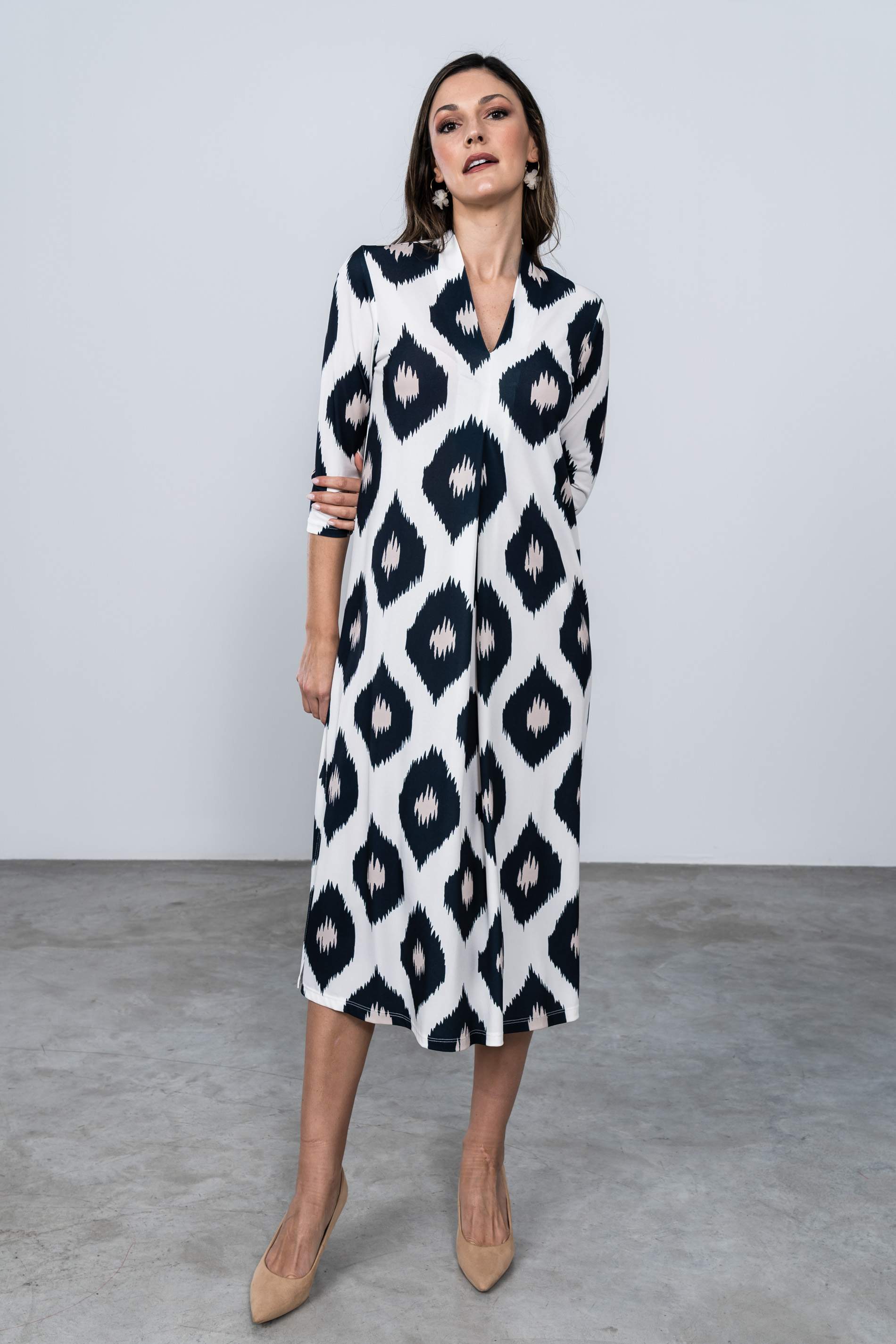 VESTIDO PICOS ROMBOS