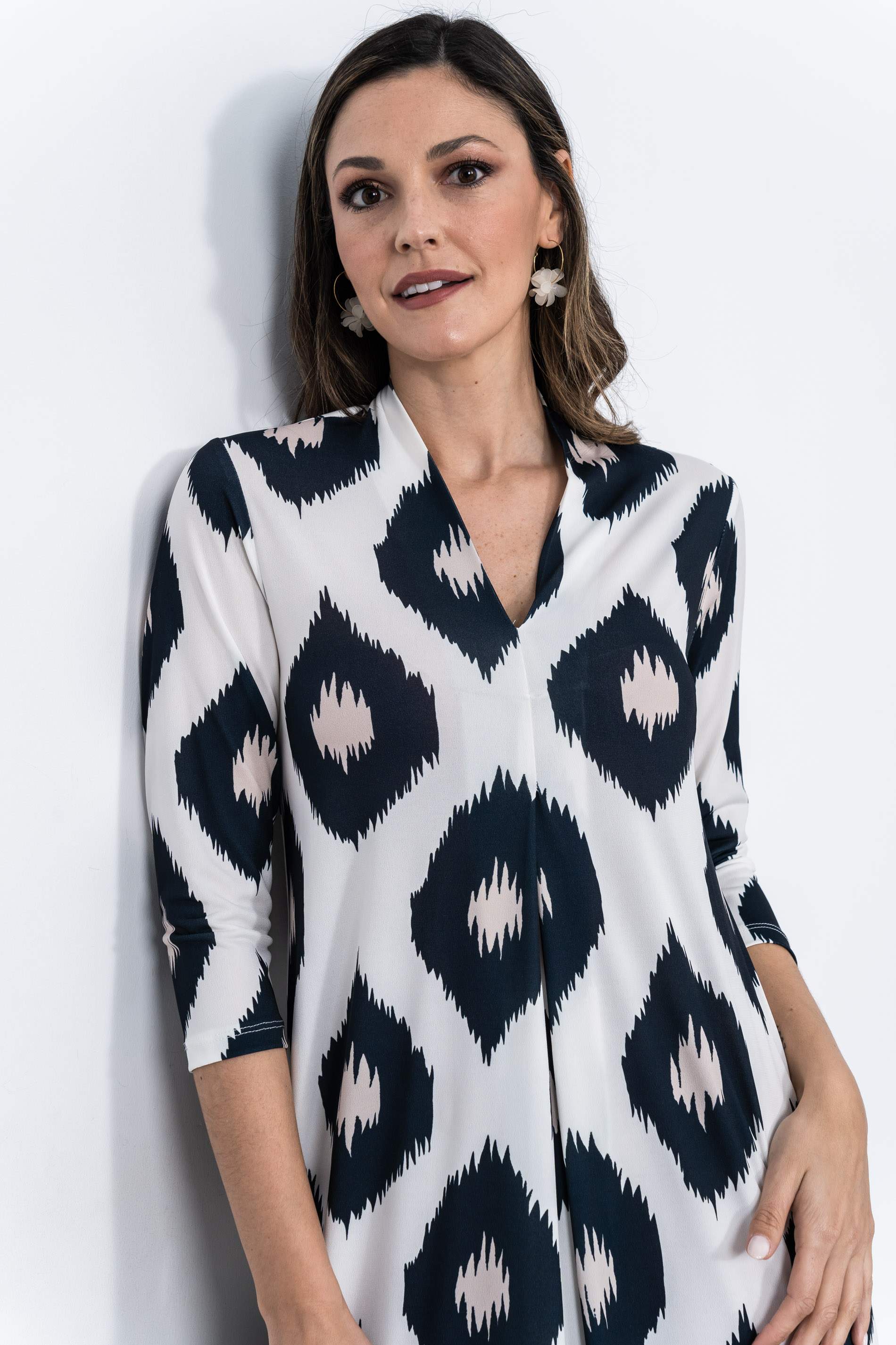 VESTIDO PICOS ROMBOS