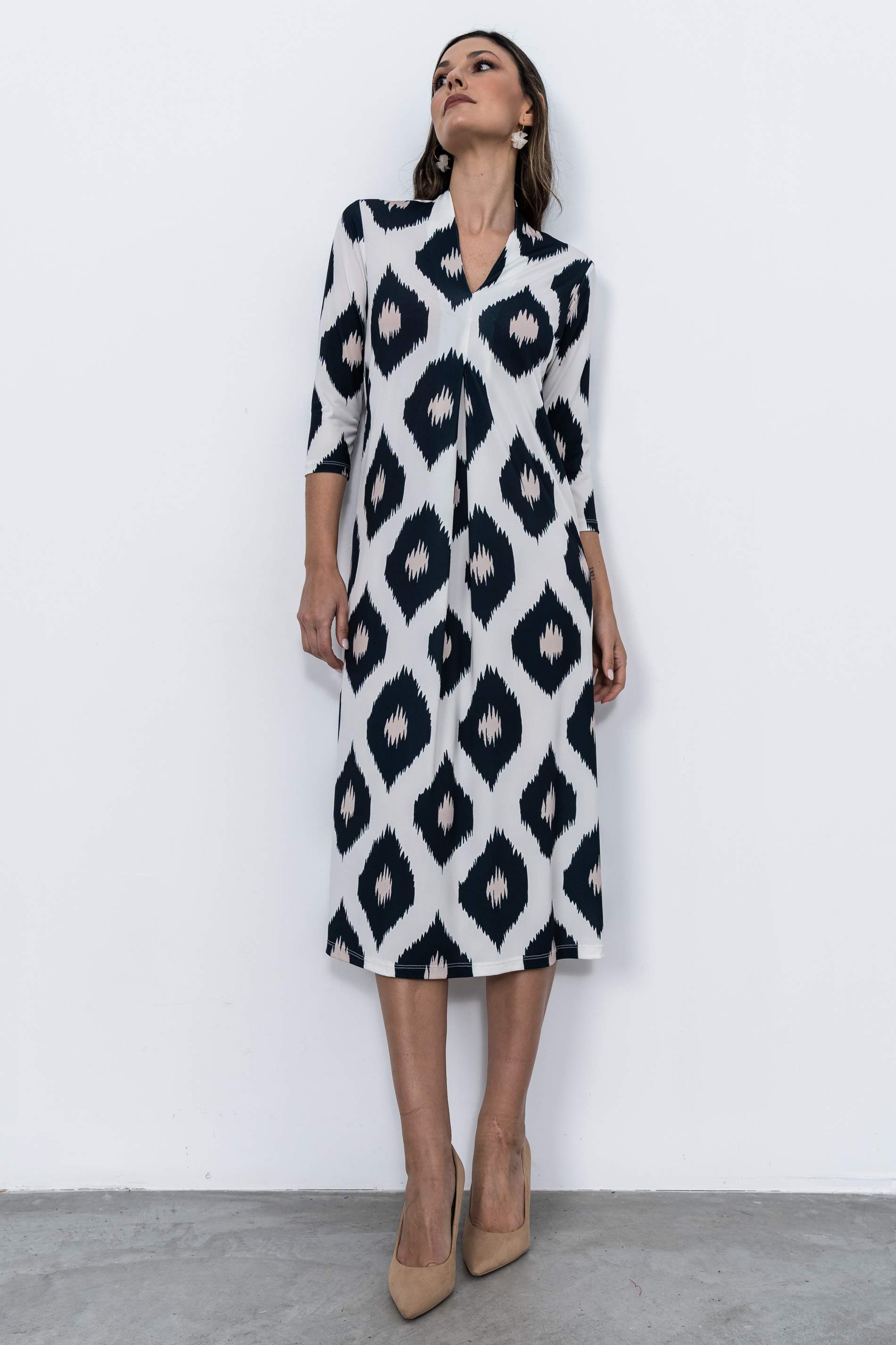 VESTIDO PICOS ROMBOS