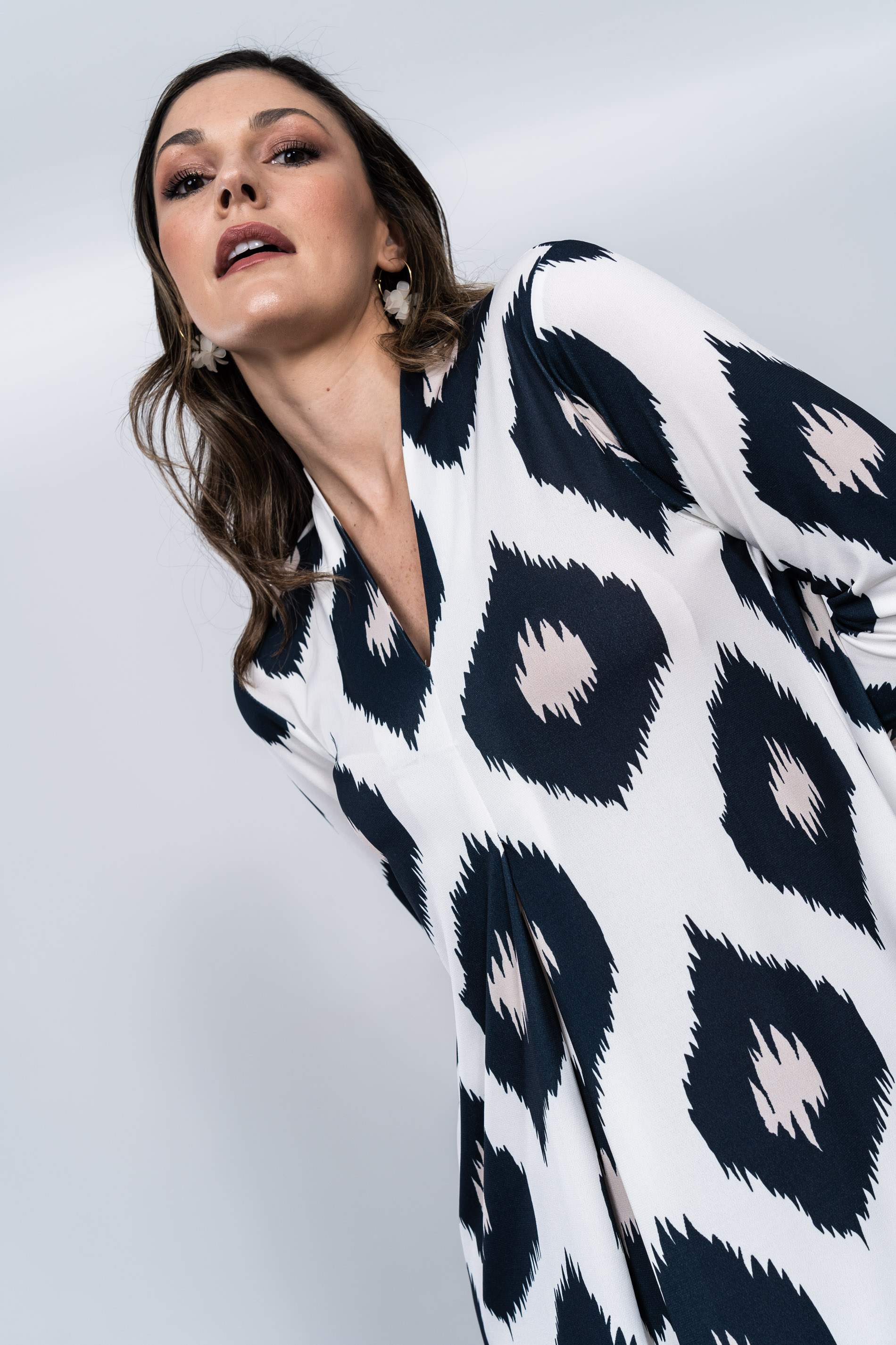 VESTIDO PICOS ROMBOS