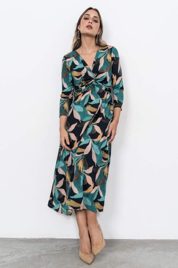 VESTIDO NUDO HOJAS