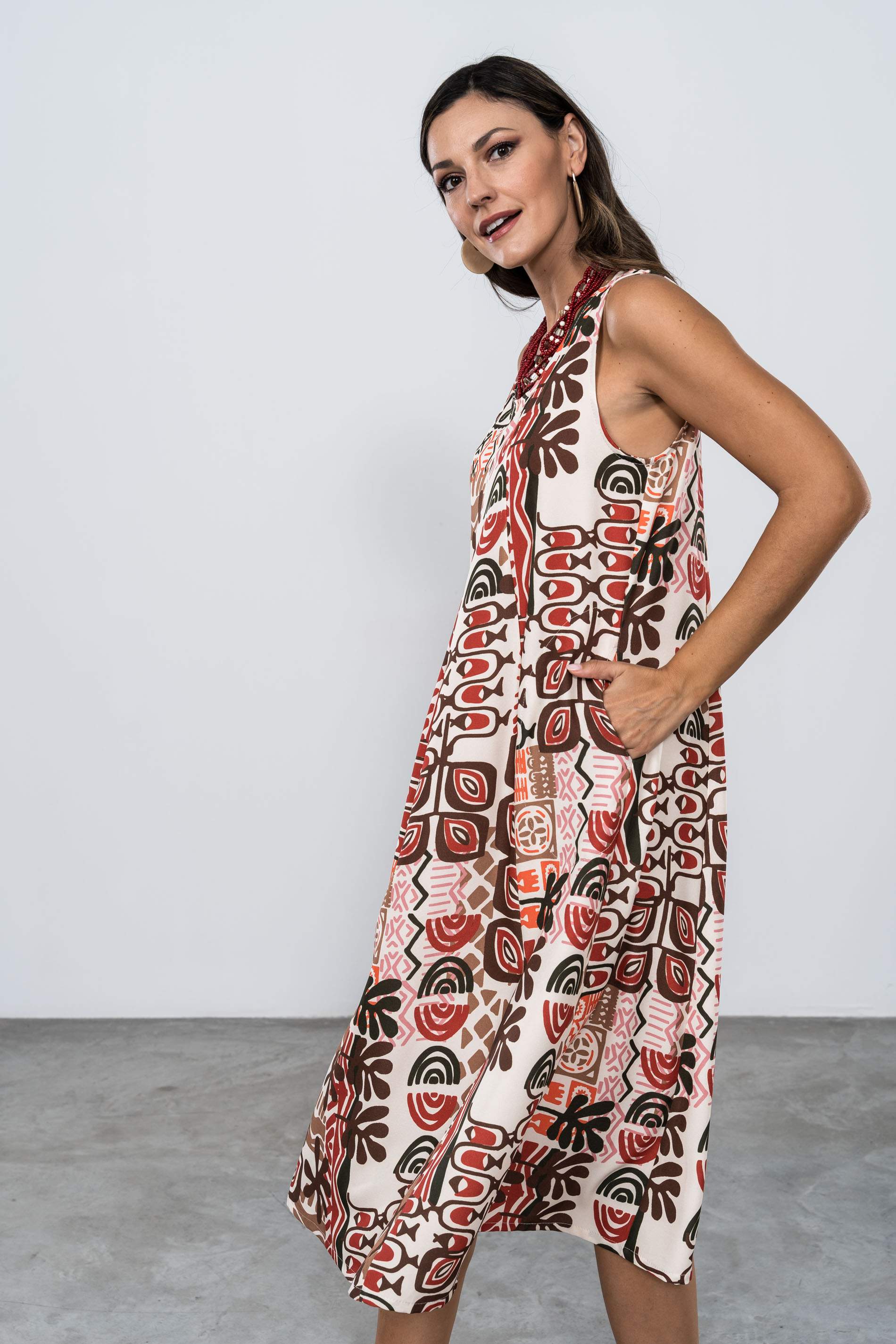 VESTIDO LARGO PLIEGUE
