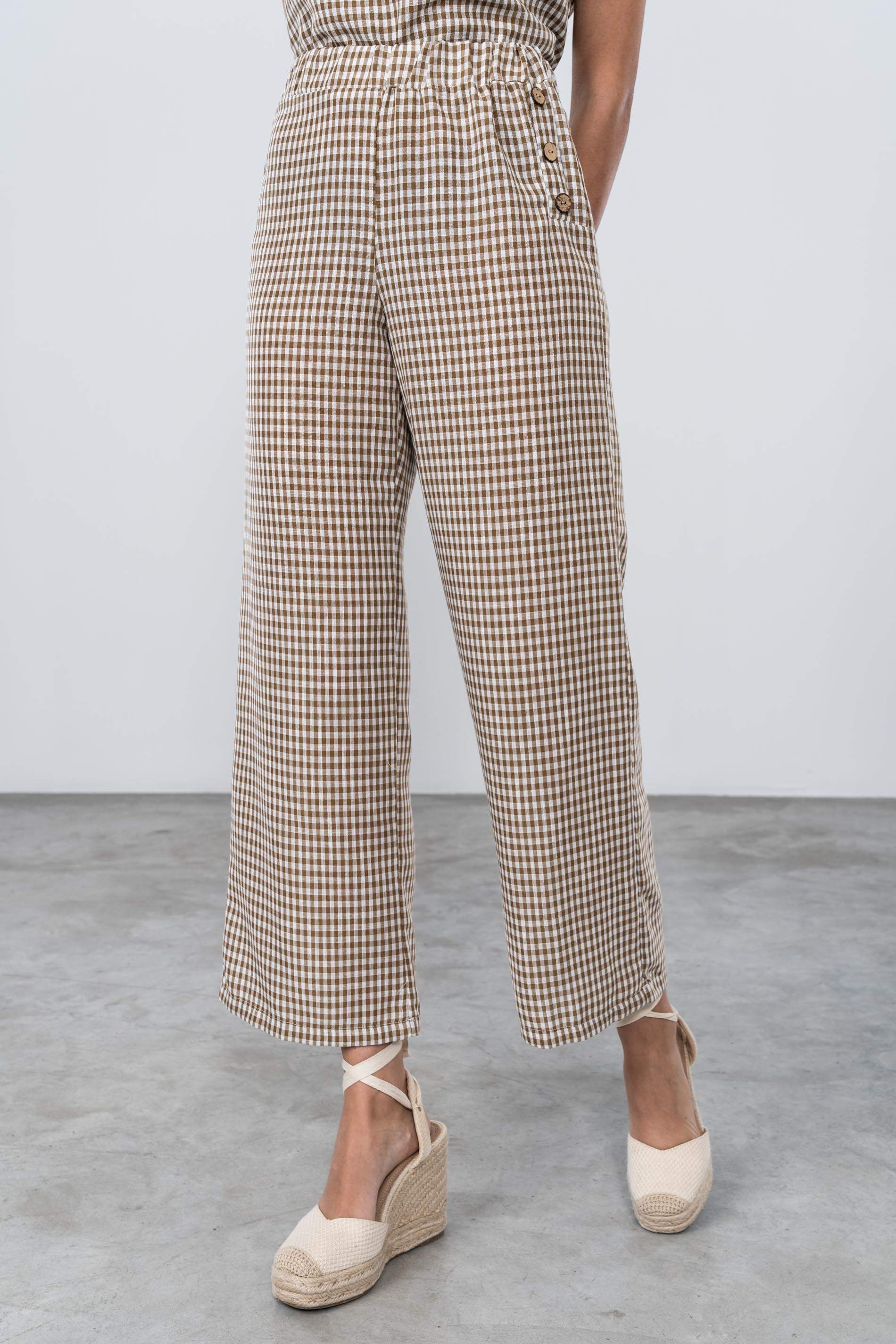 PANTALÓN VICHY BOTONES