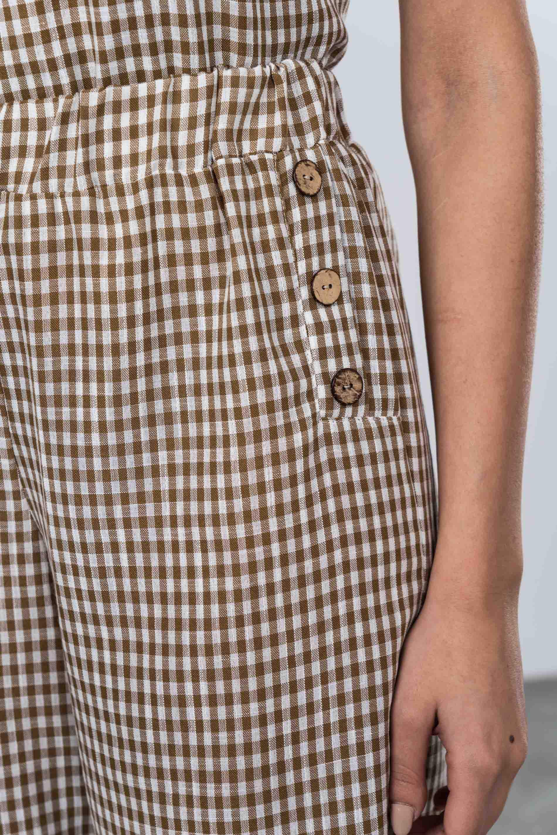 PANTALÓN VICHY BOTONES