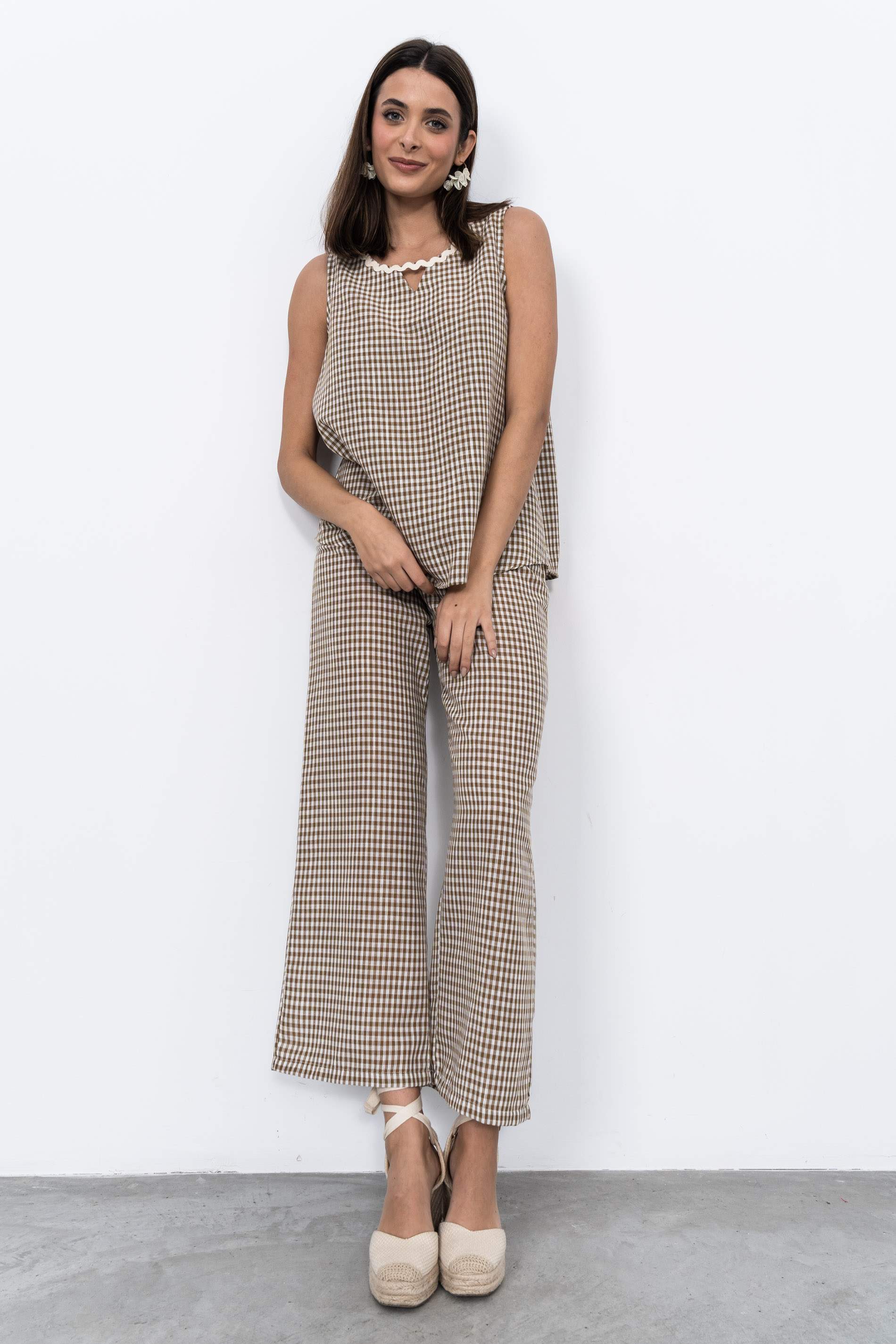PANTALÓN VICHY BOTONES