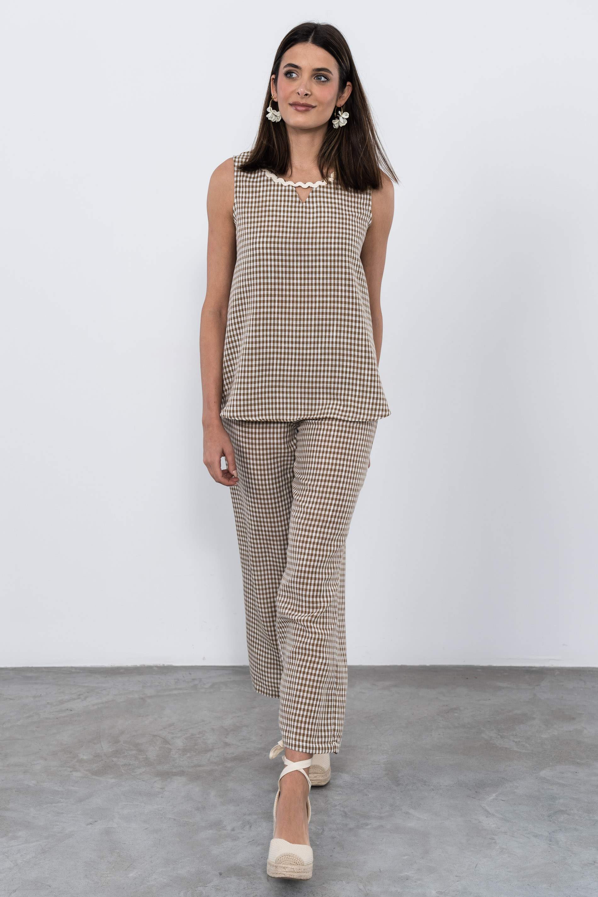 PANTALÓN VICHY BOTONES