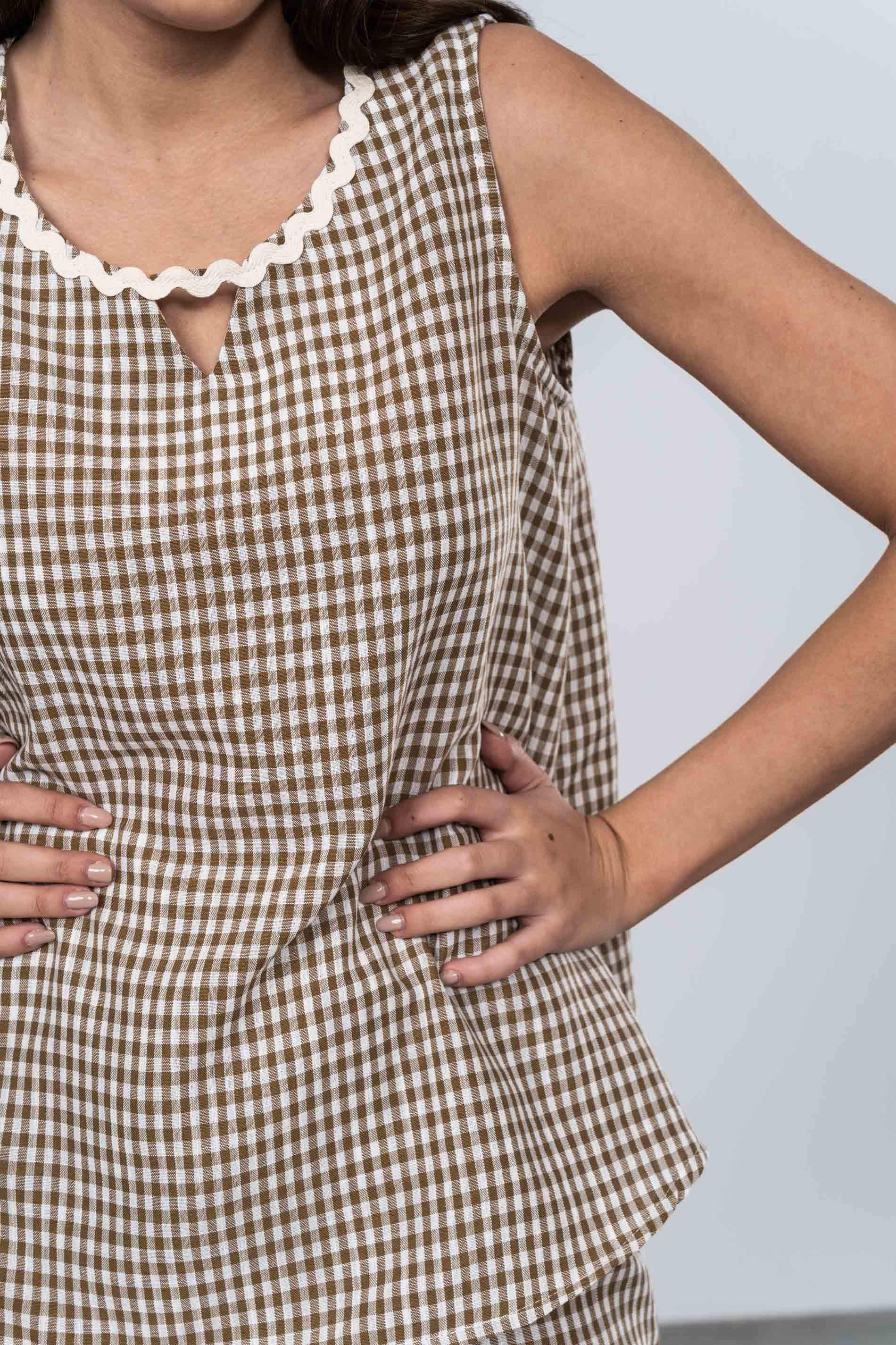 BLUSA VICHY PIQUILLO