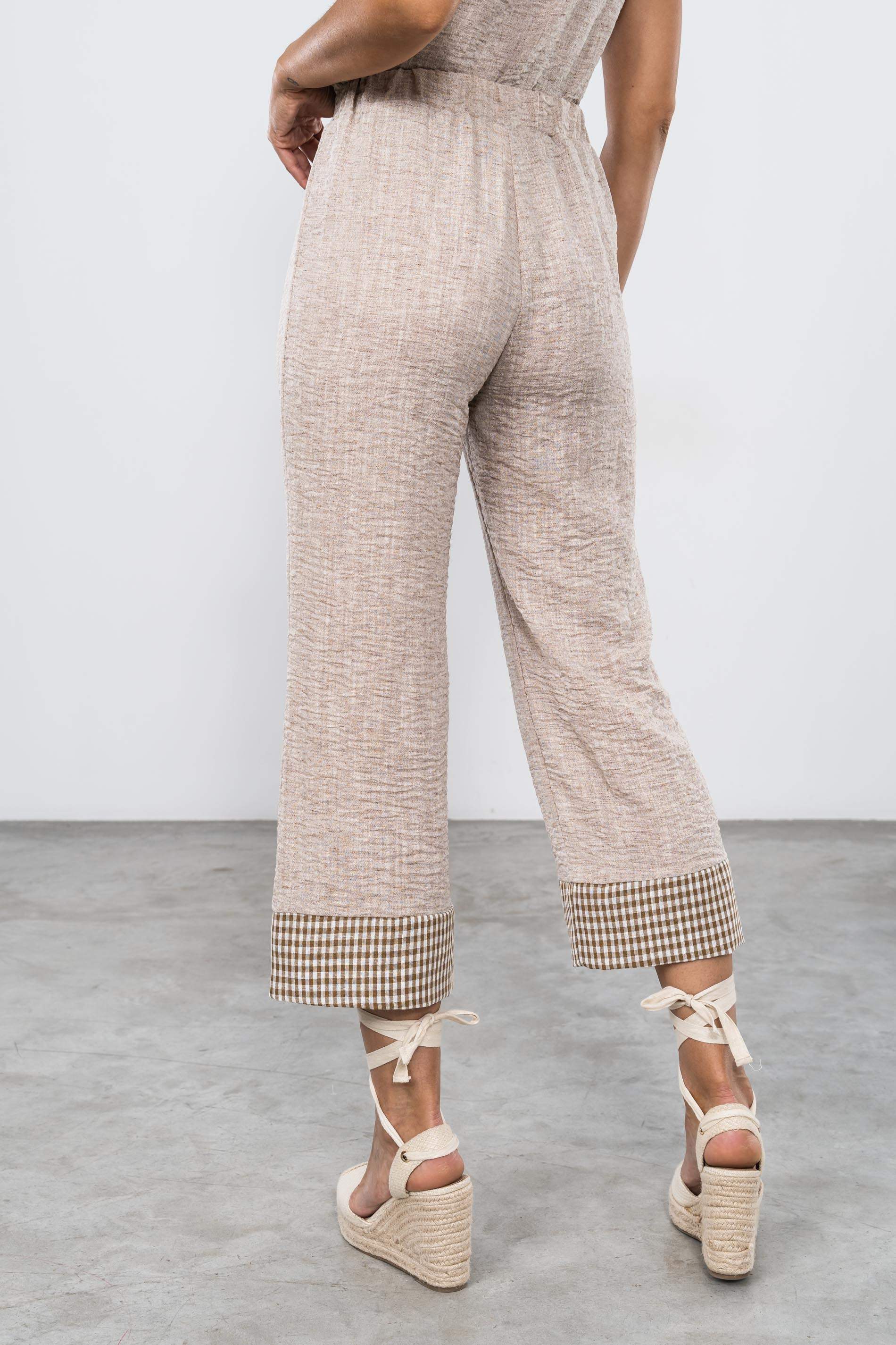 PANTALÓN COMBINADO VICHY