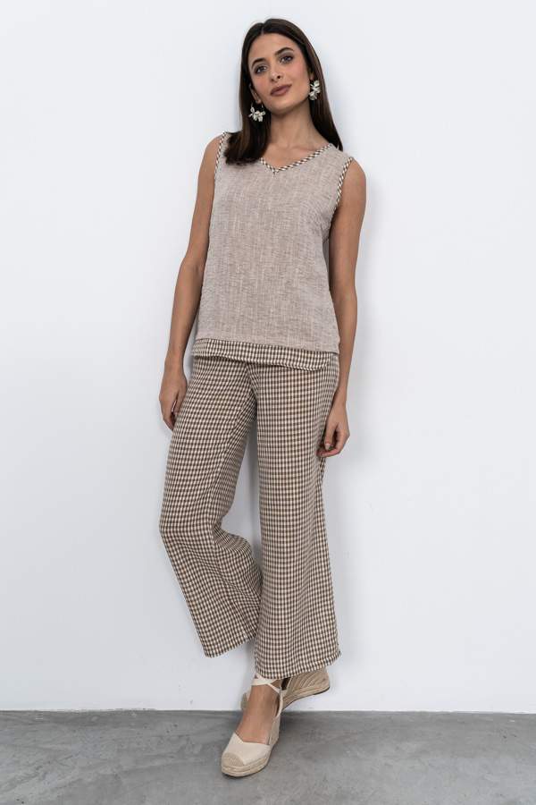 BLUSA COMBINADA VICHY