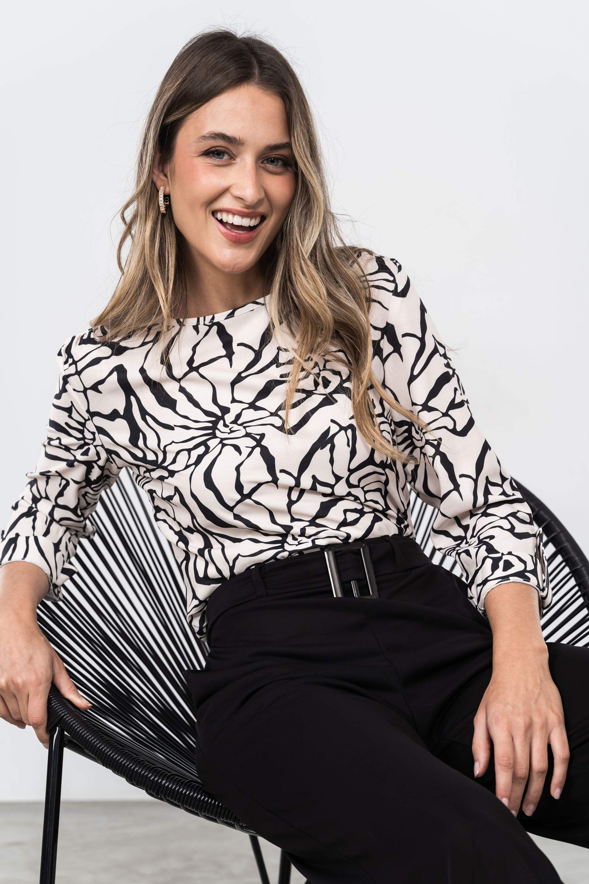 BLUSA BICOLOR TRABILLAS