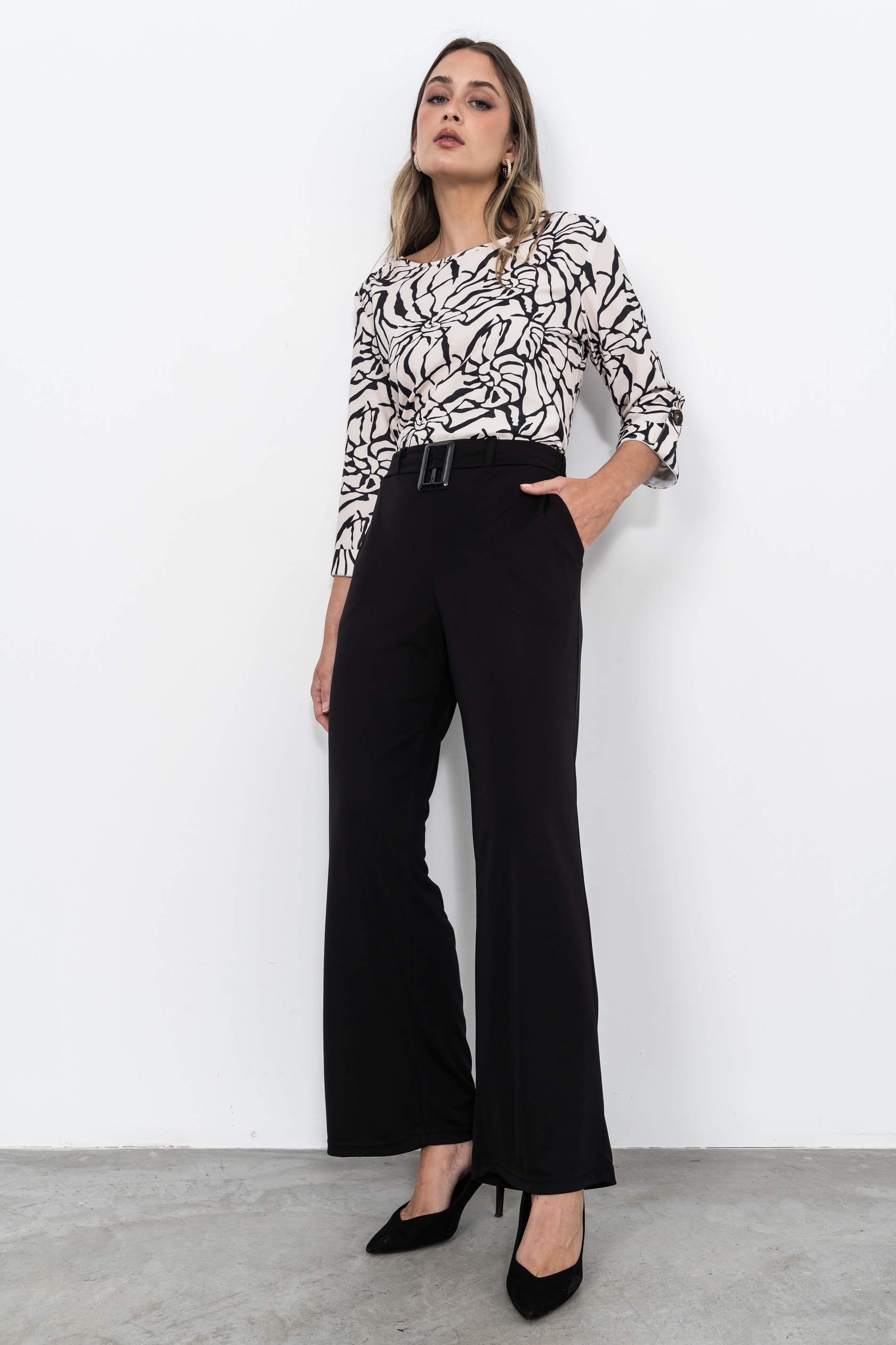 BLUSA BICOLOR TRABILLAS