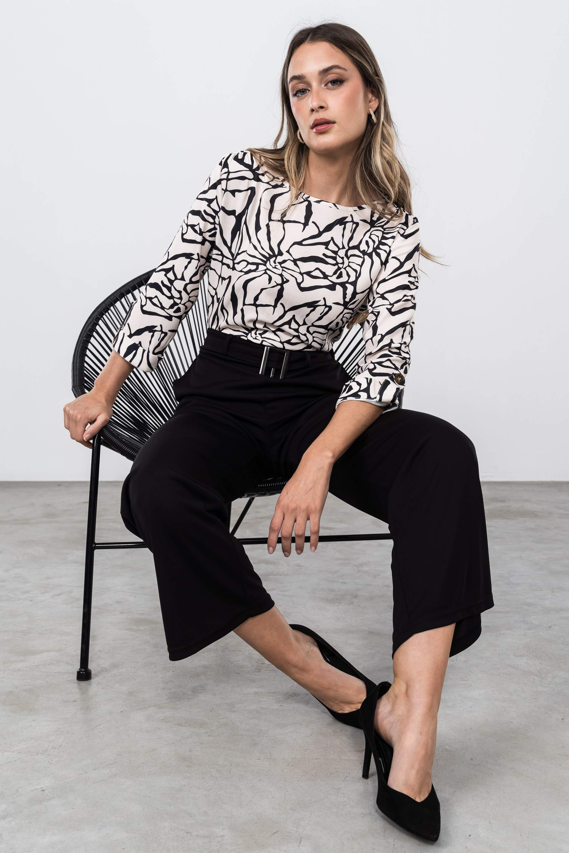 BLUSA BICOLOR TRABILLAS