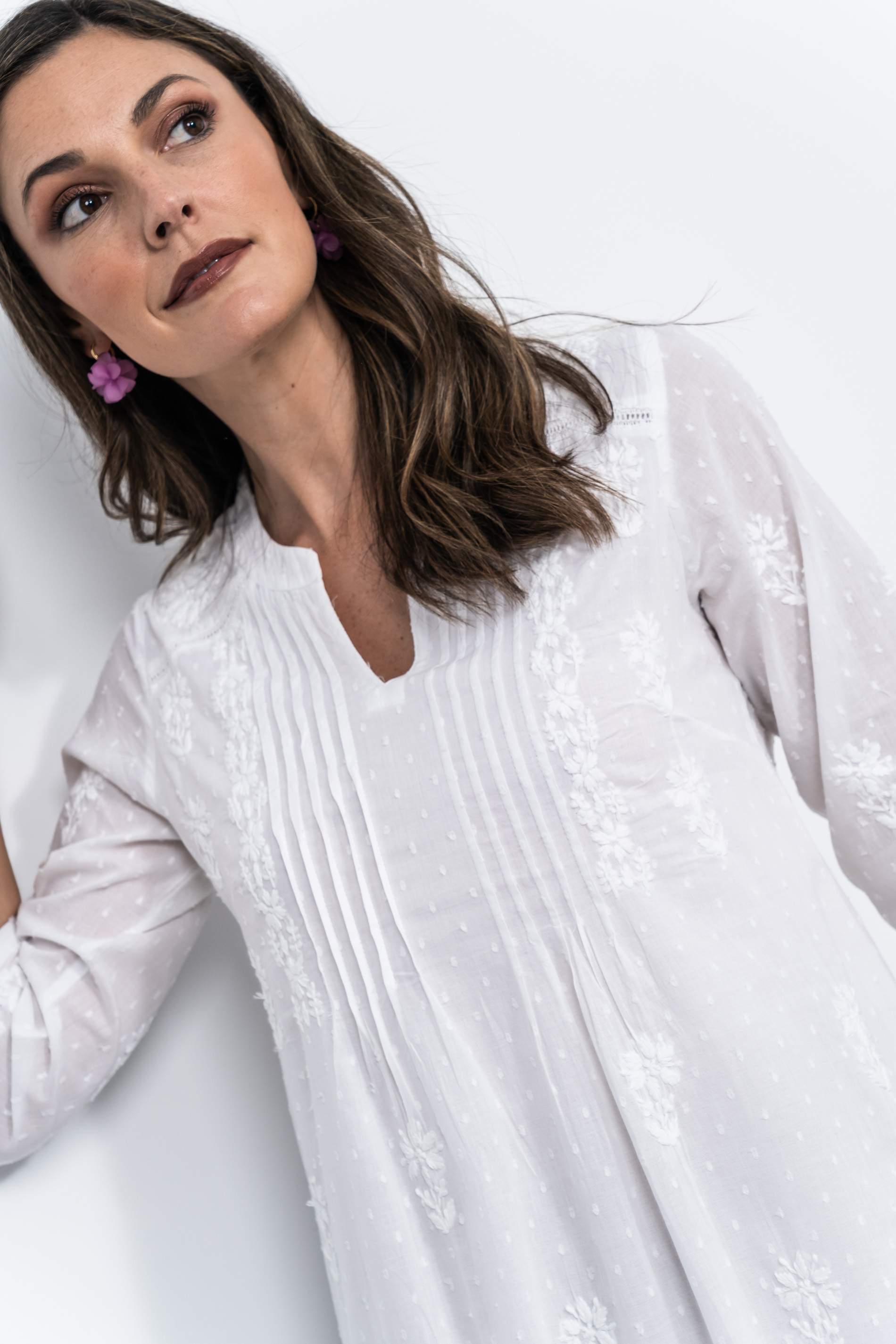 VESTIDO BORDADO JARETAS BLANCO