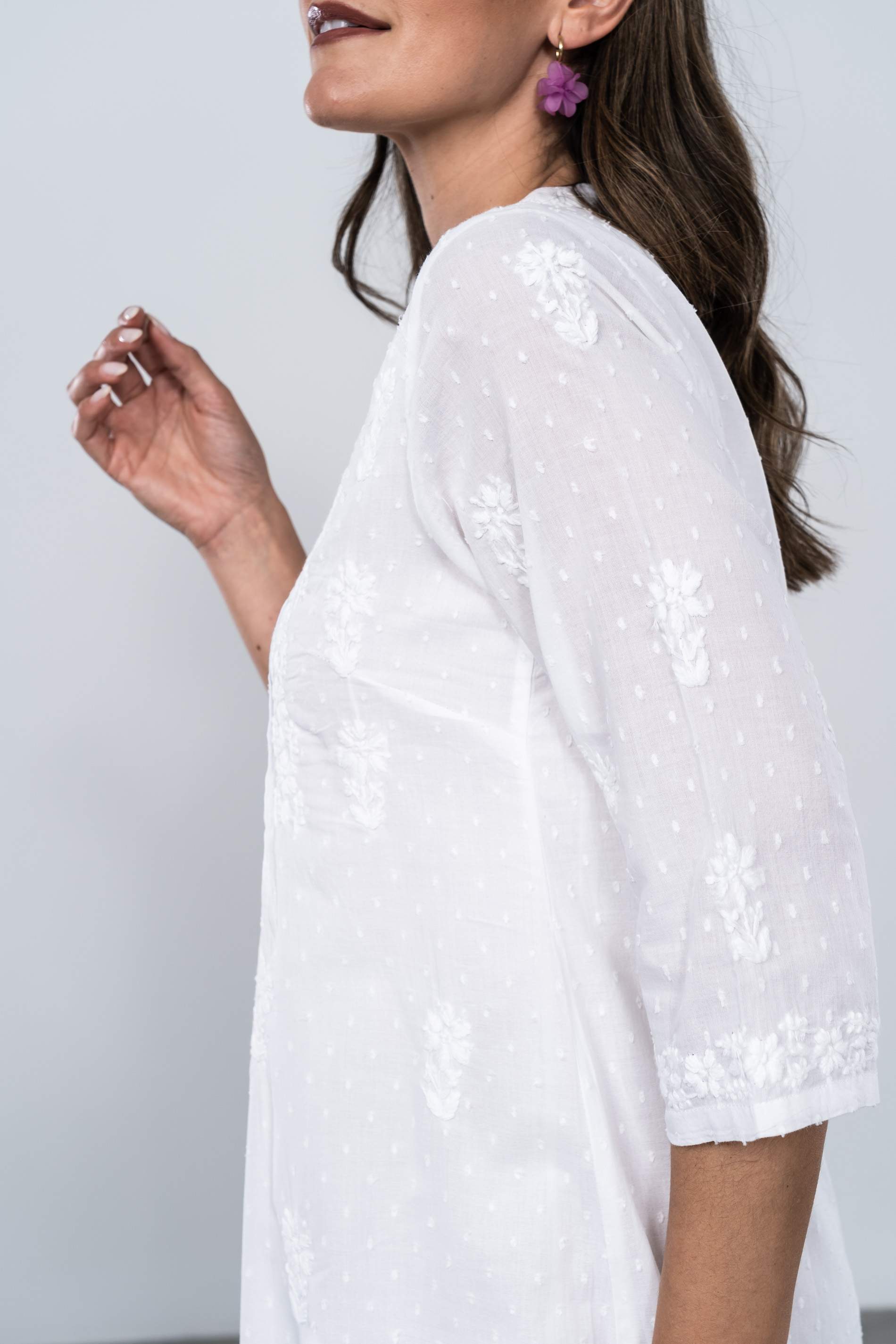 VESTIDO BORDADO JARETAS BLANCO