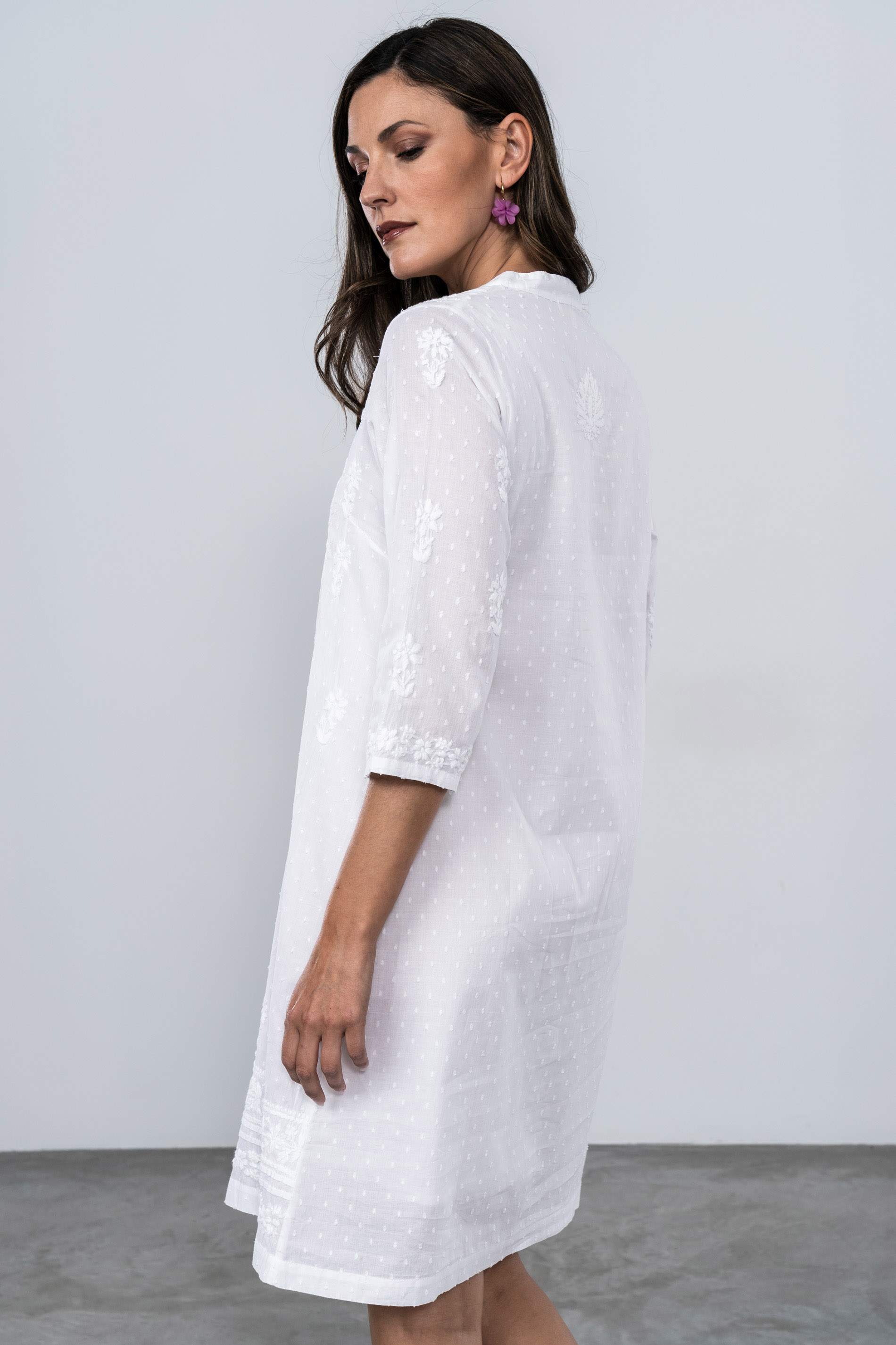VESTIDO BORDADO JARETAS BLANCO