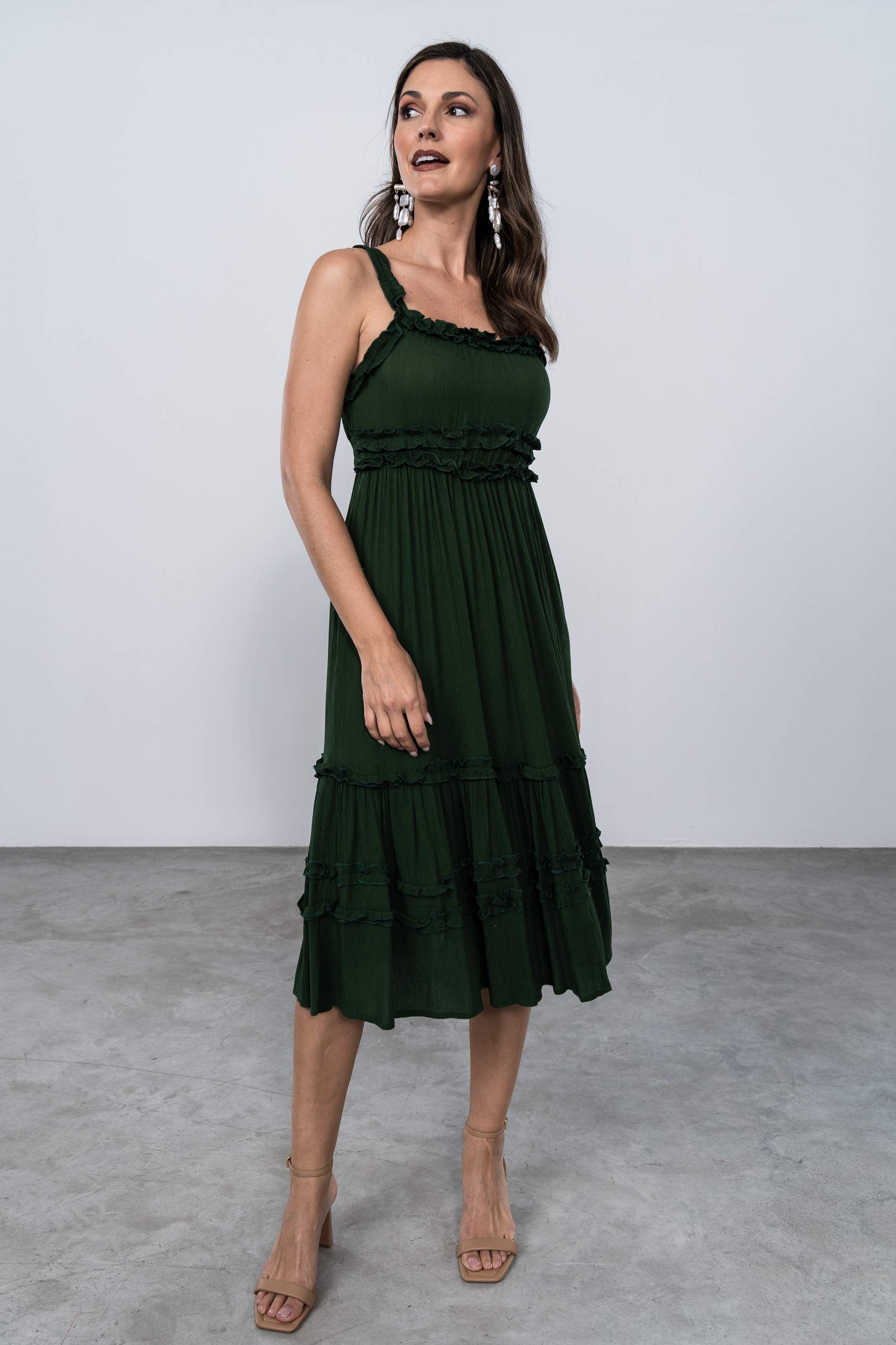 VESTIDO VOLANTITOS TIRANTES BOTELLA