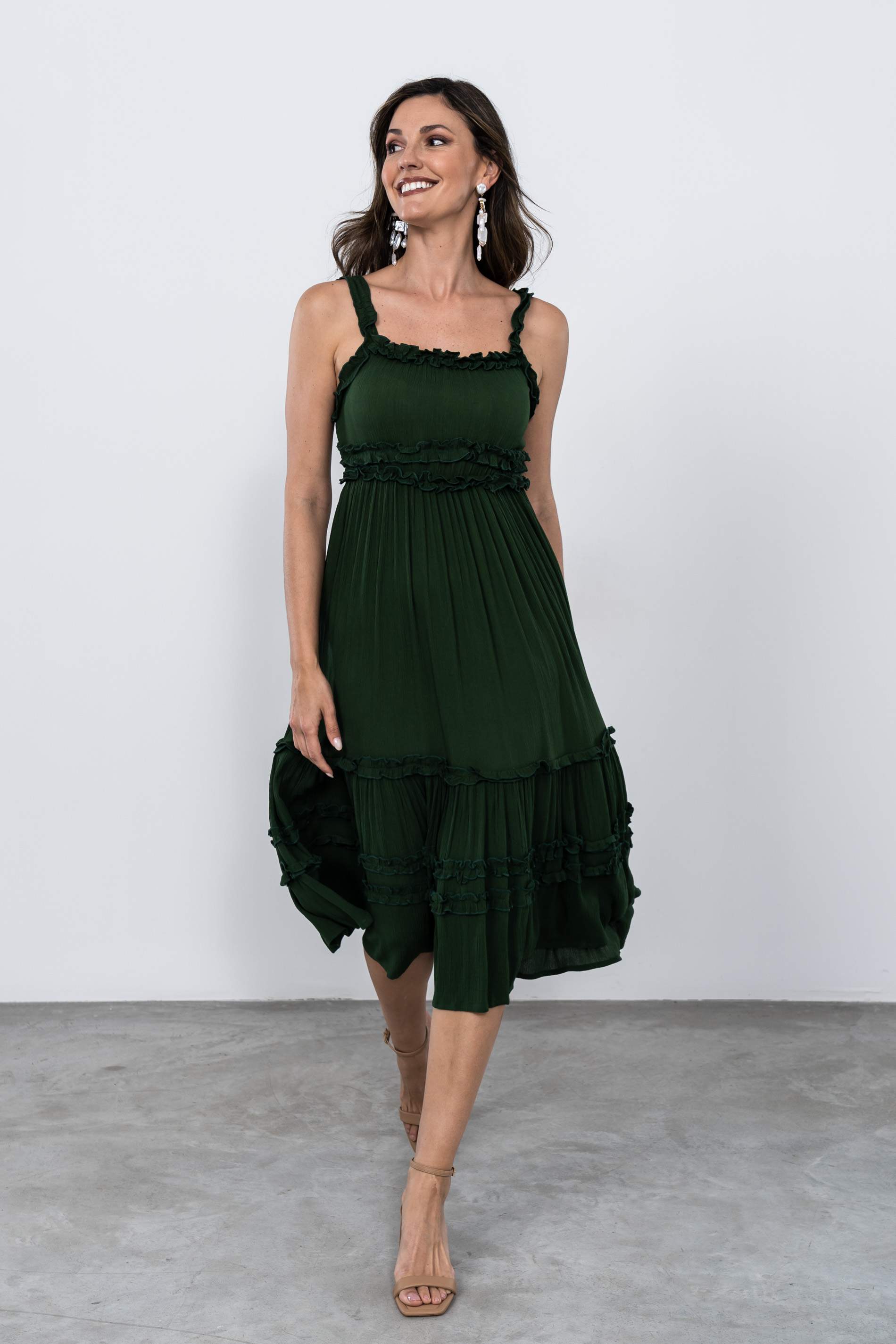 VESTIDO VOLANTITOS TIRANTES BOTELLA