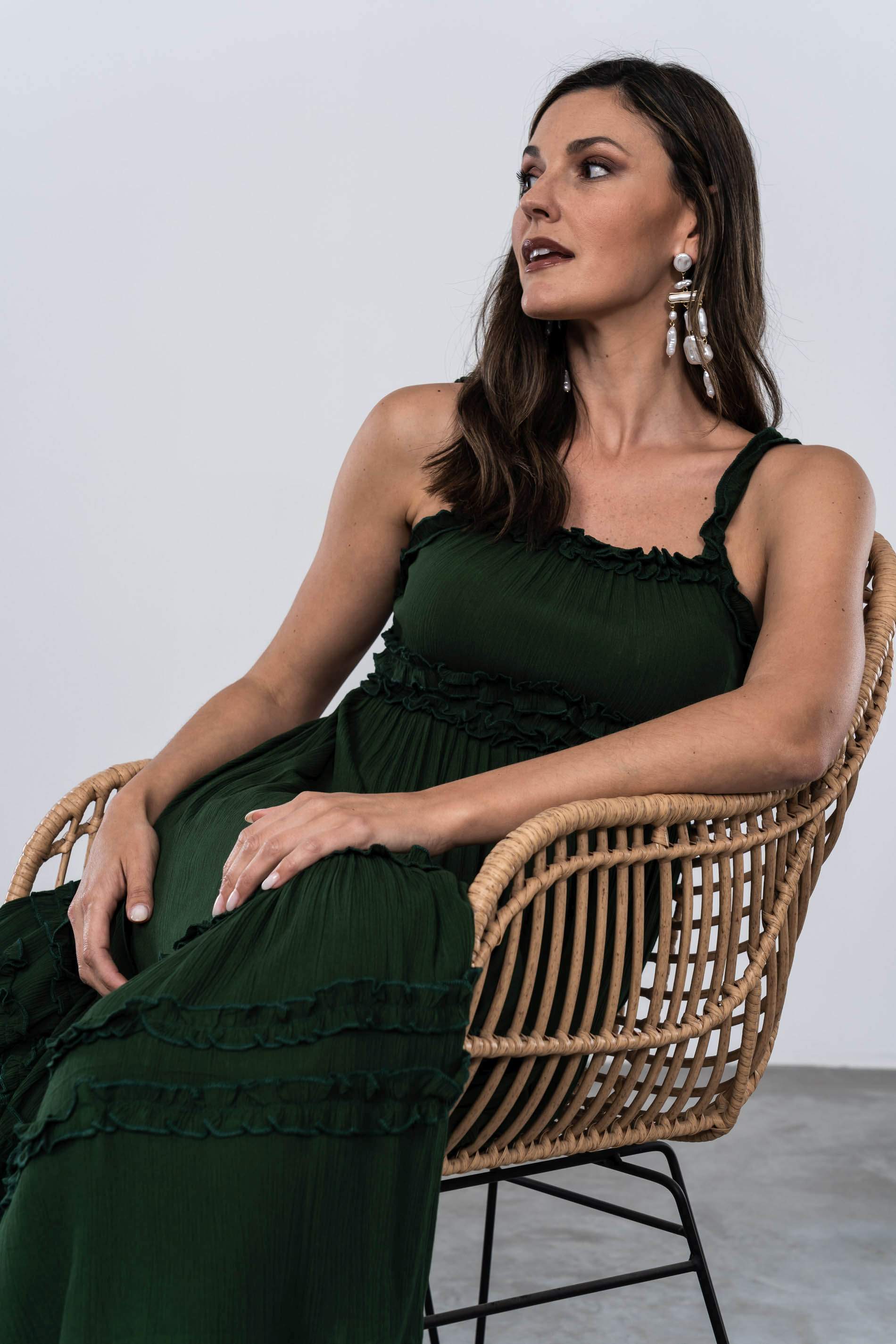 VESTIDO VOLANTITOS TIRANTES BOTELLA