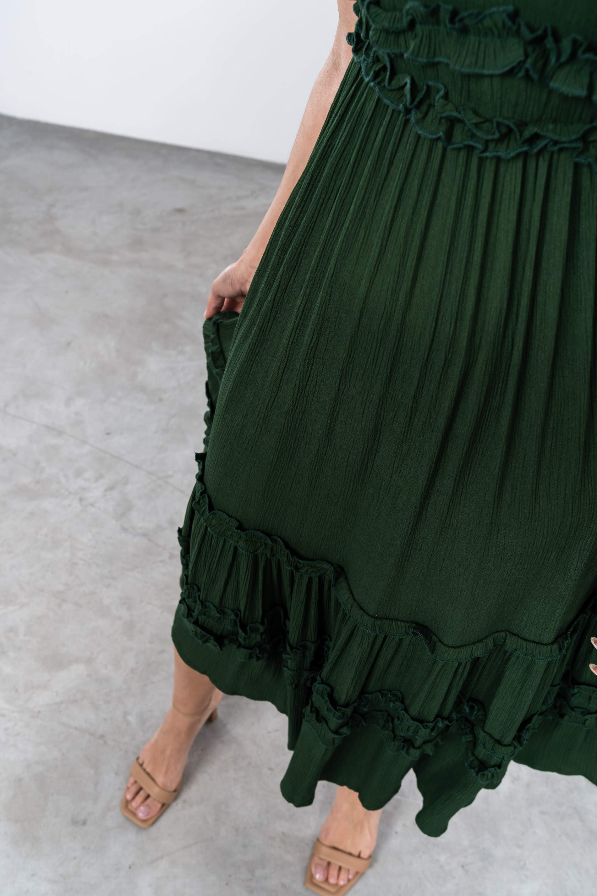 VESTIDO VOLANTITOS TIRANTES BOTELLA