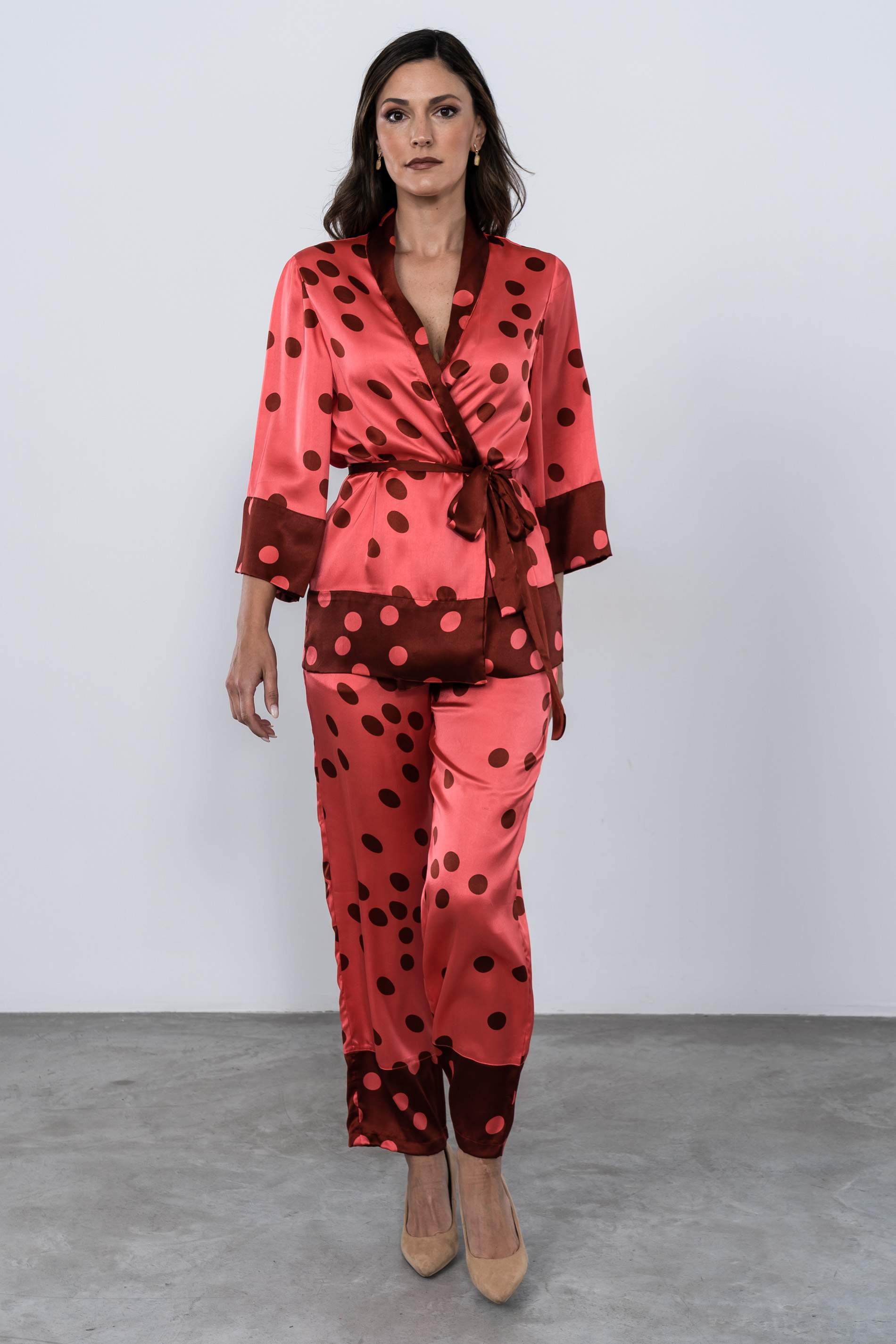 KIMONO TOPOS COMBINADO BURDEOS