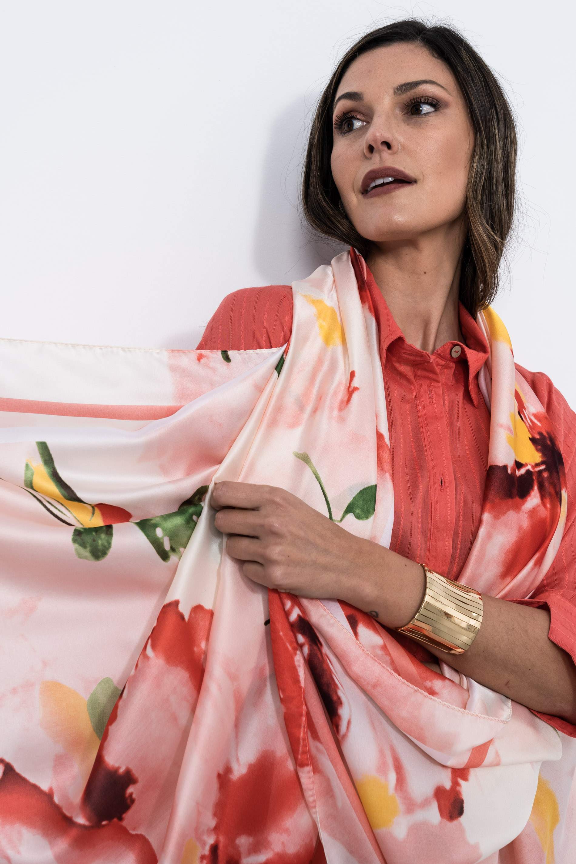 VESTIDO CAMISERO TEXTURA CORAL
