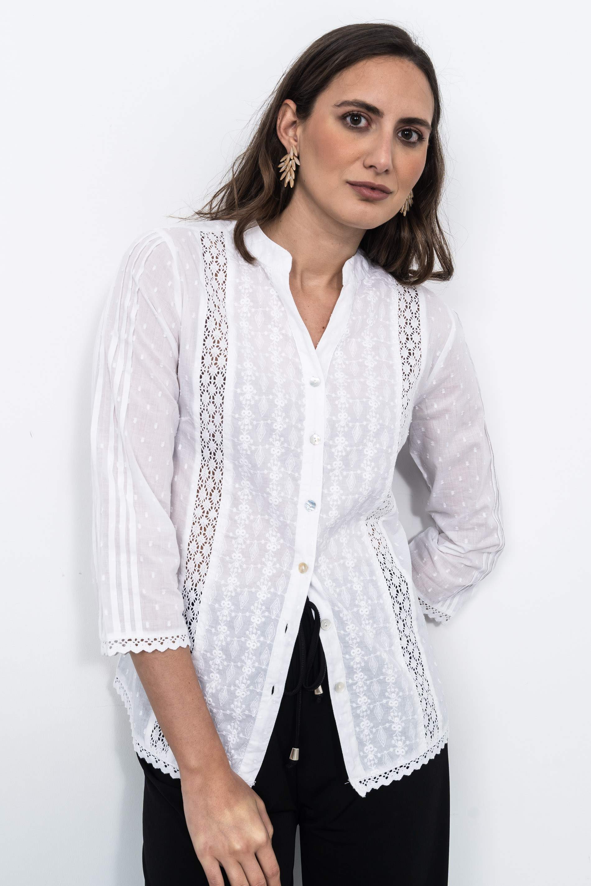 BLUSA PLUMETI BORDADOS BLANCO