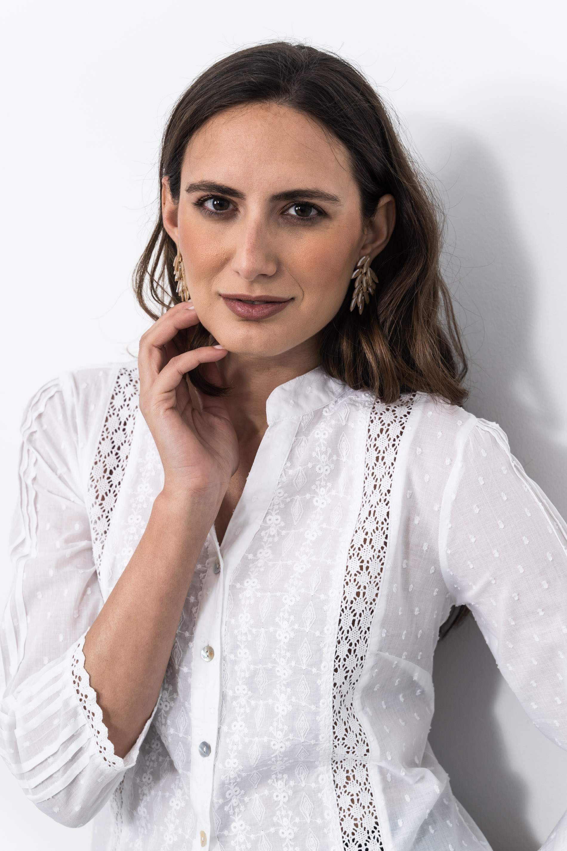 BLUSA PLUMETI BORDADOS BLANCO