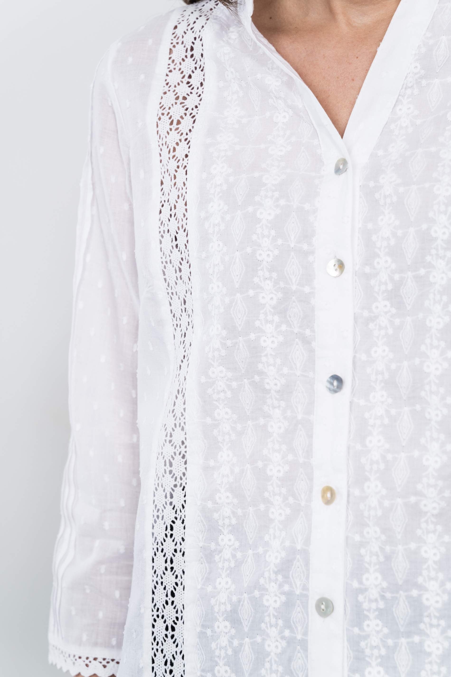 BLUSA PLUMETI BORDADOS BLANCO