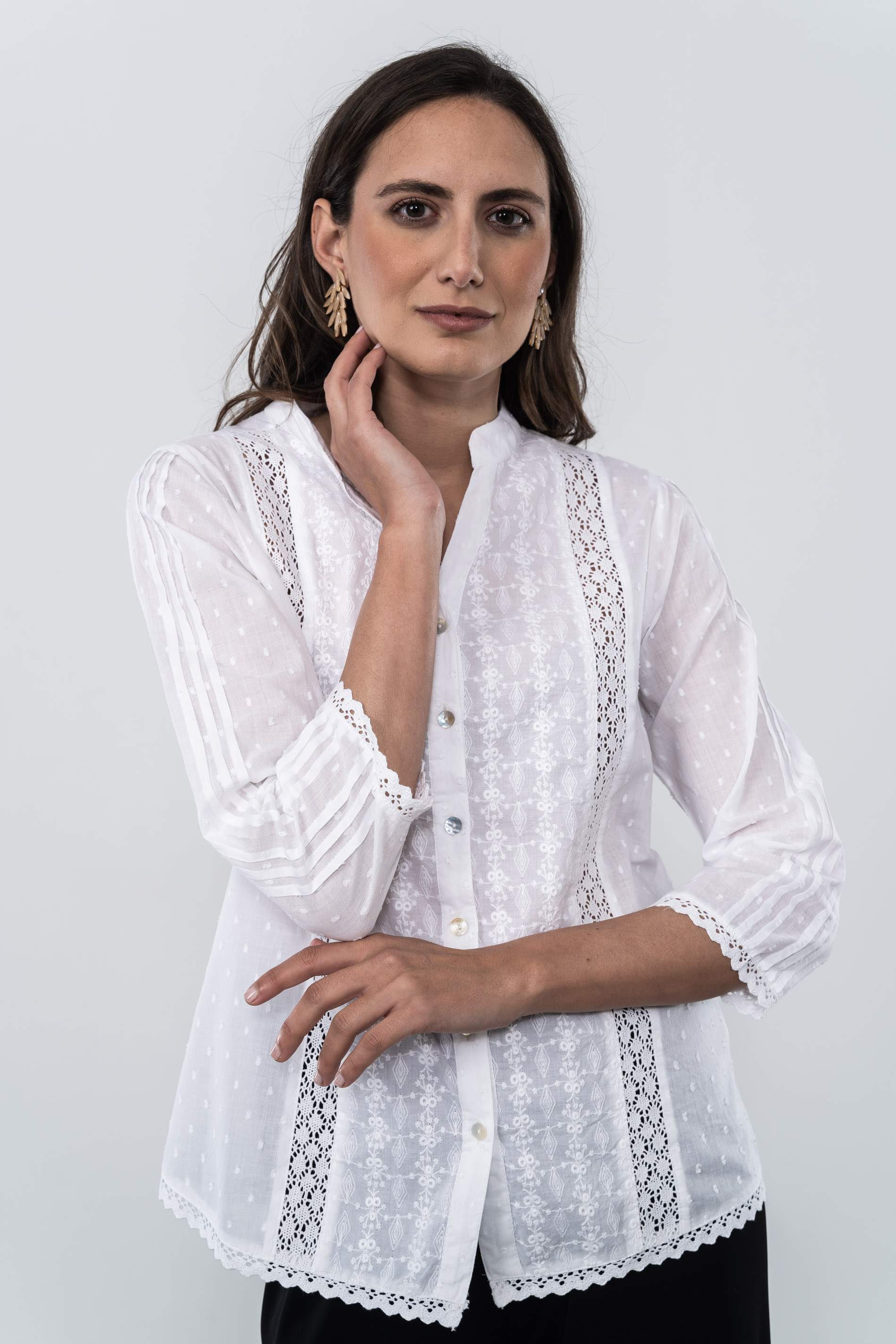BLUSA PLUMETI BORDADOS BLANCO