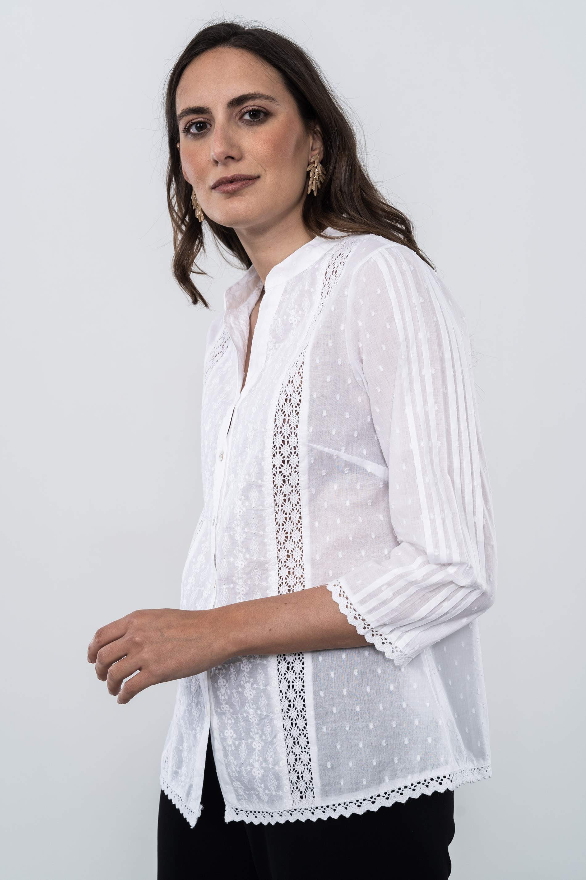 BLUSA PLUMETI BORDADOS BLANCO