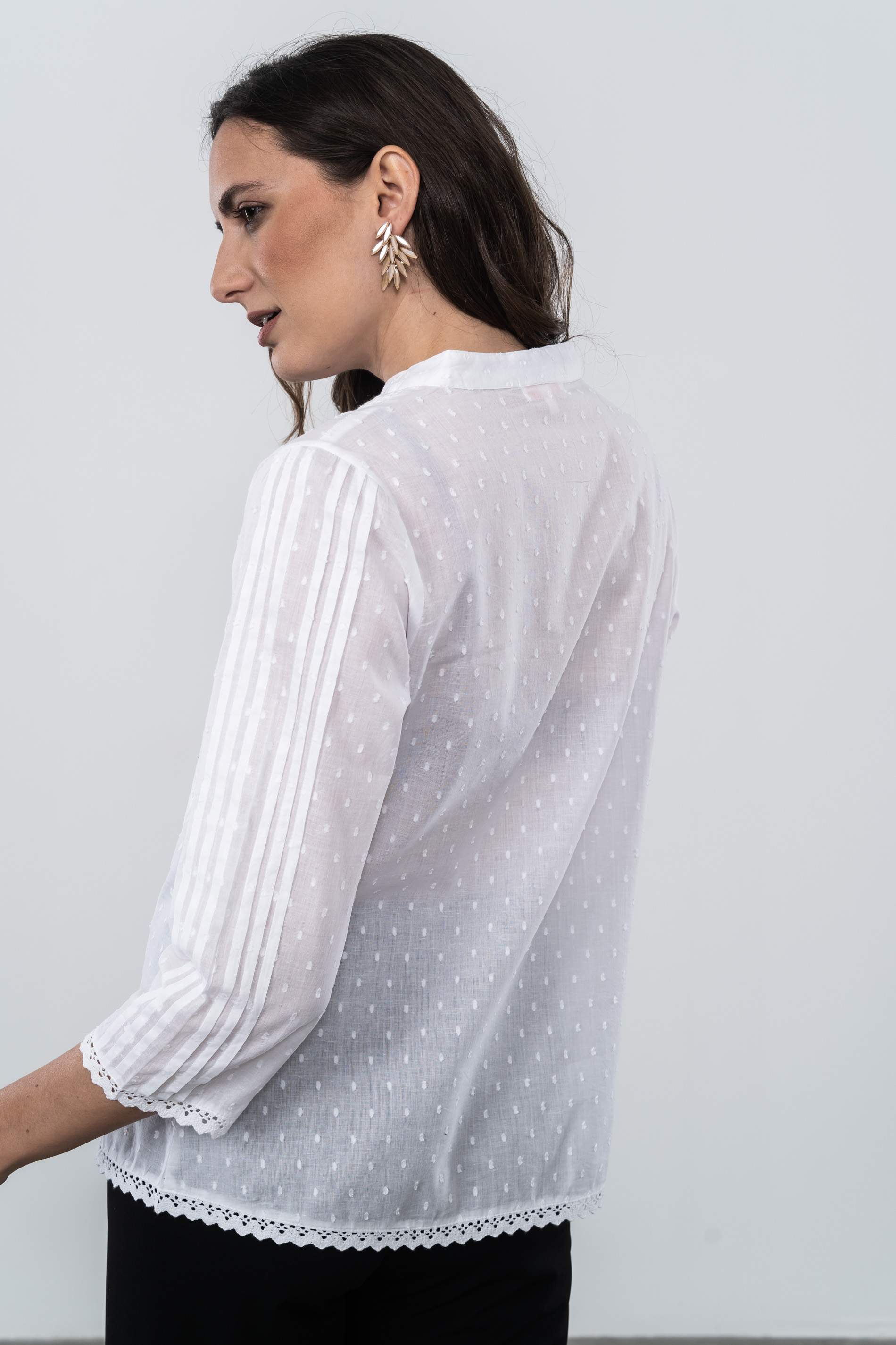 BLUSA PLUMETI BORDADOS BLANCO