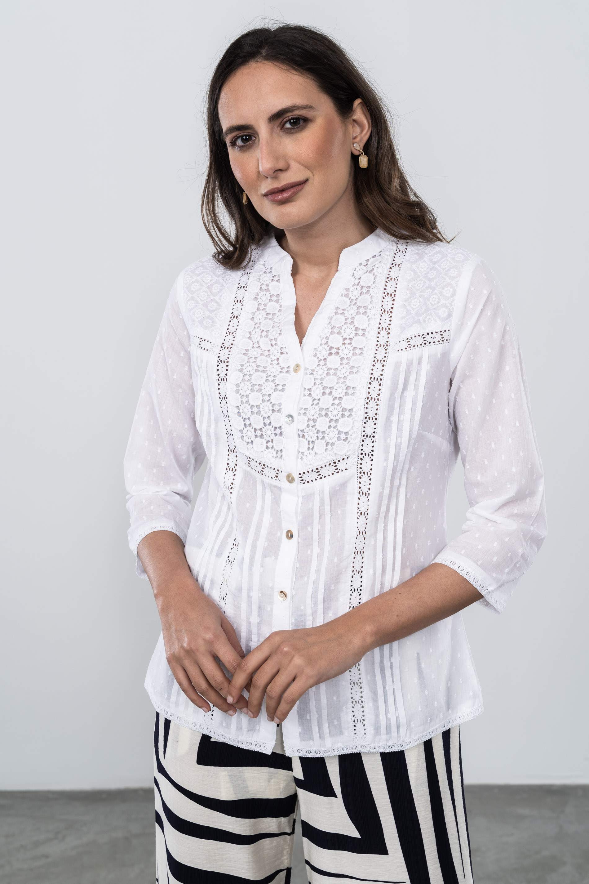 BLUSA PLUMETI CANESÚ BLANCO
