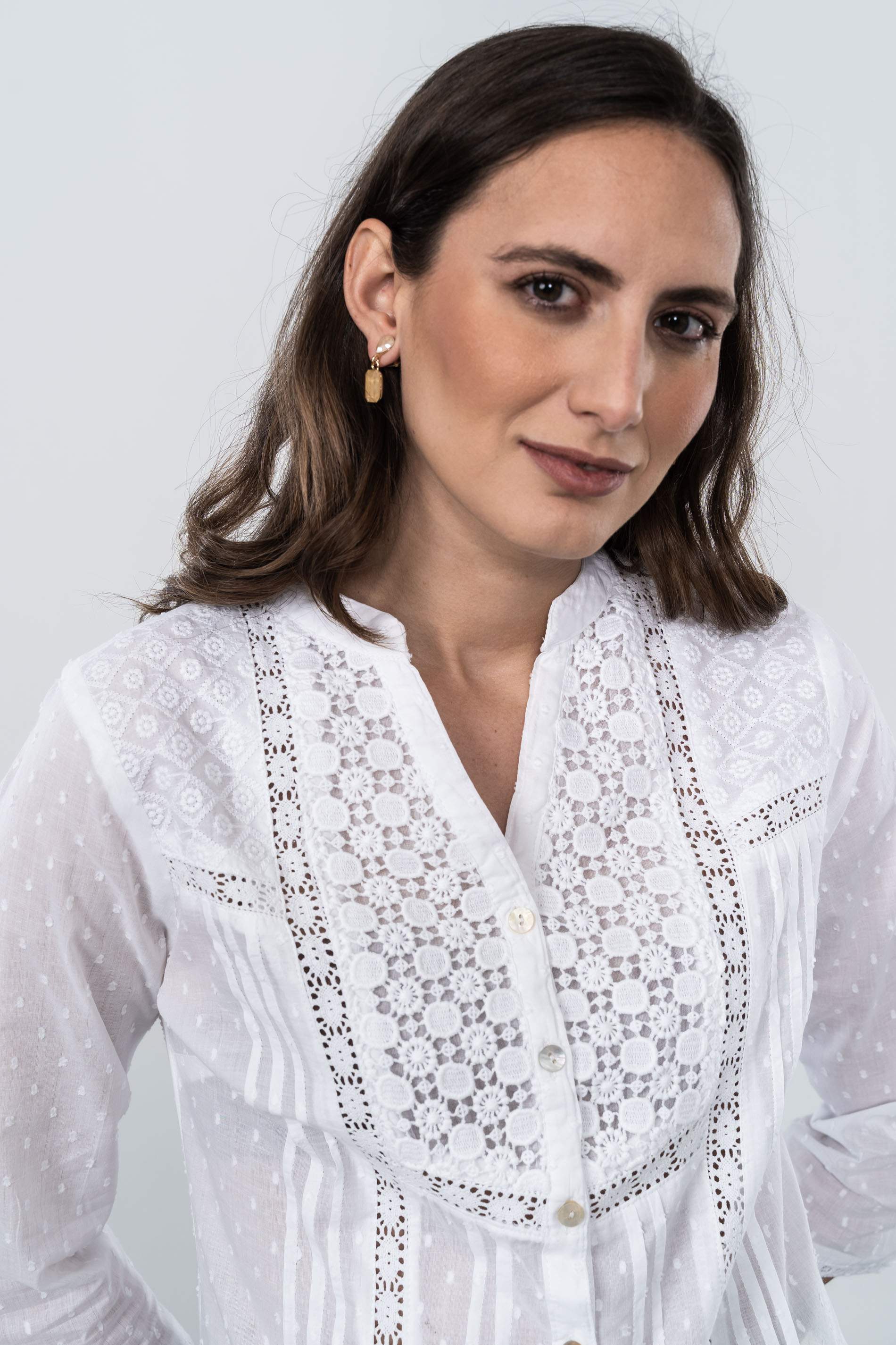 BLUSA PLUMETI CANESÚ BLANCO