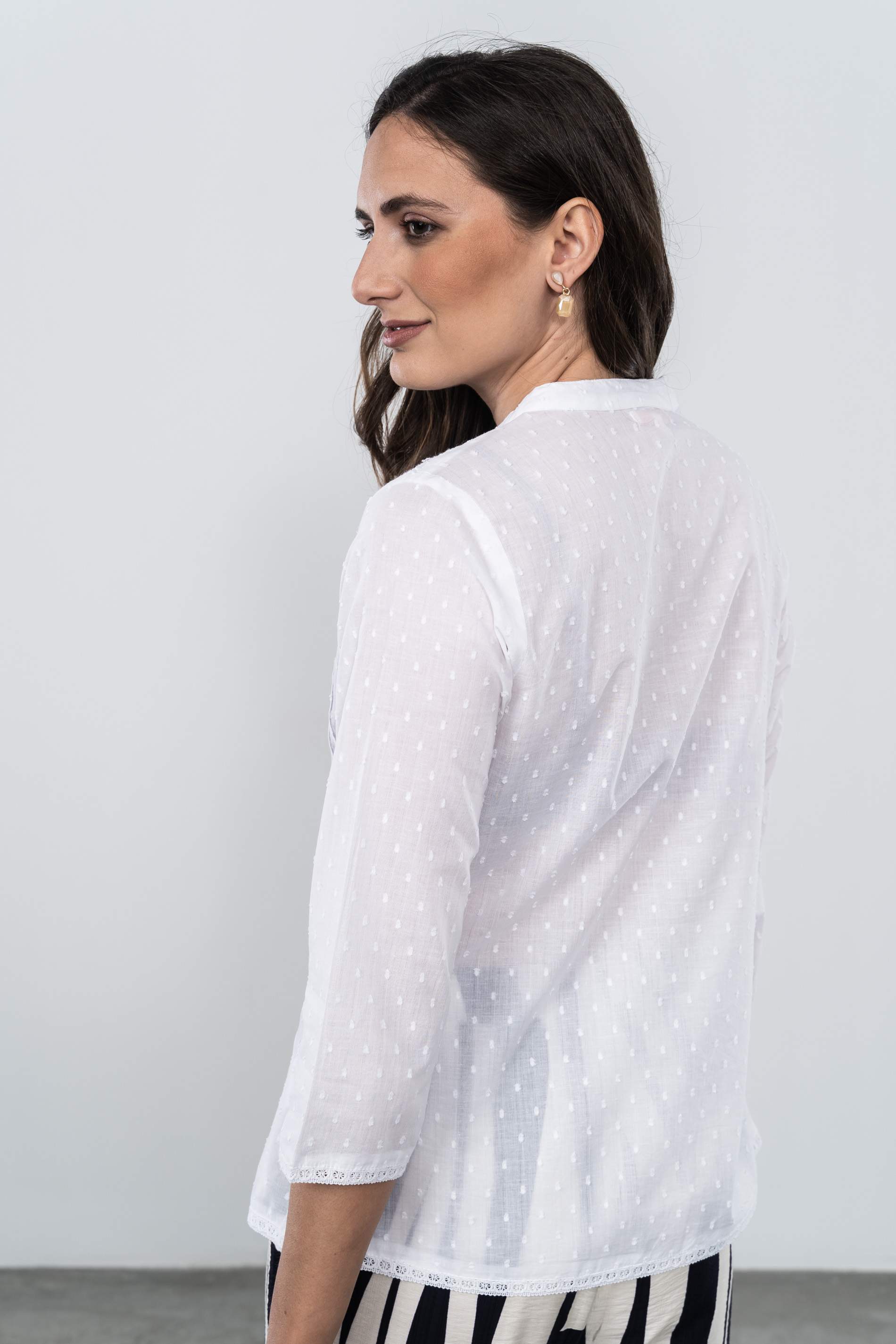 BLUSA PLUMETI CANESÚ BLANCO