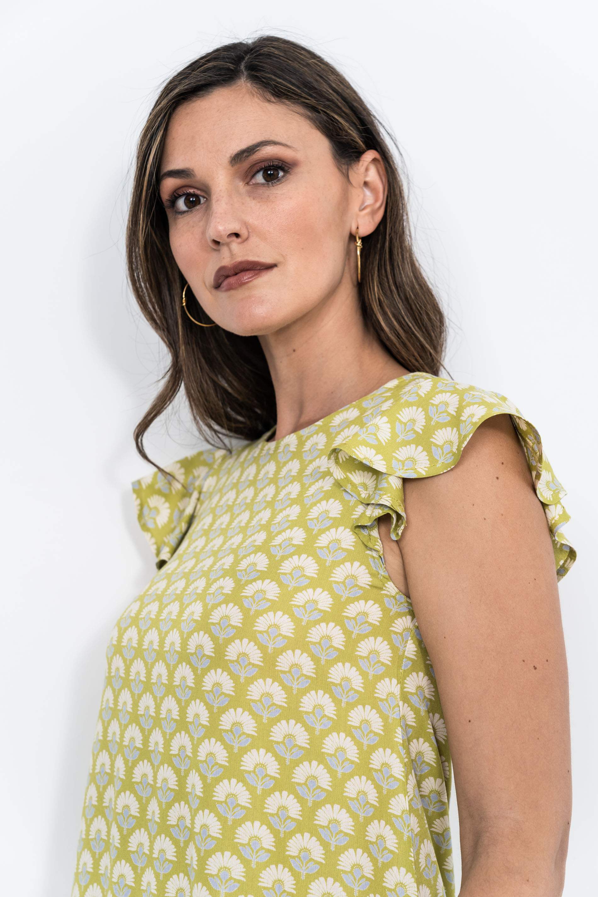 VESTIDO CORTE BAJO PISTACHO