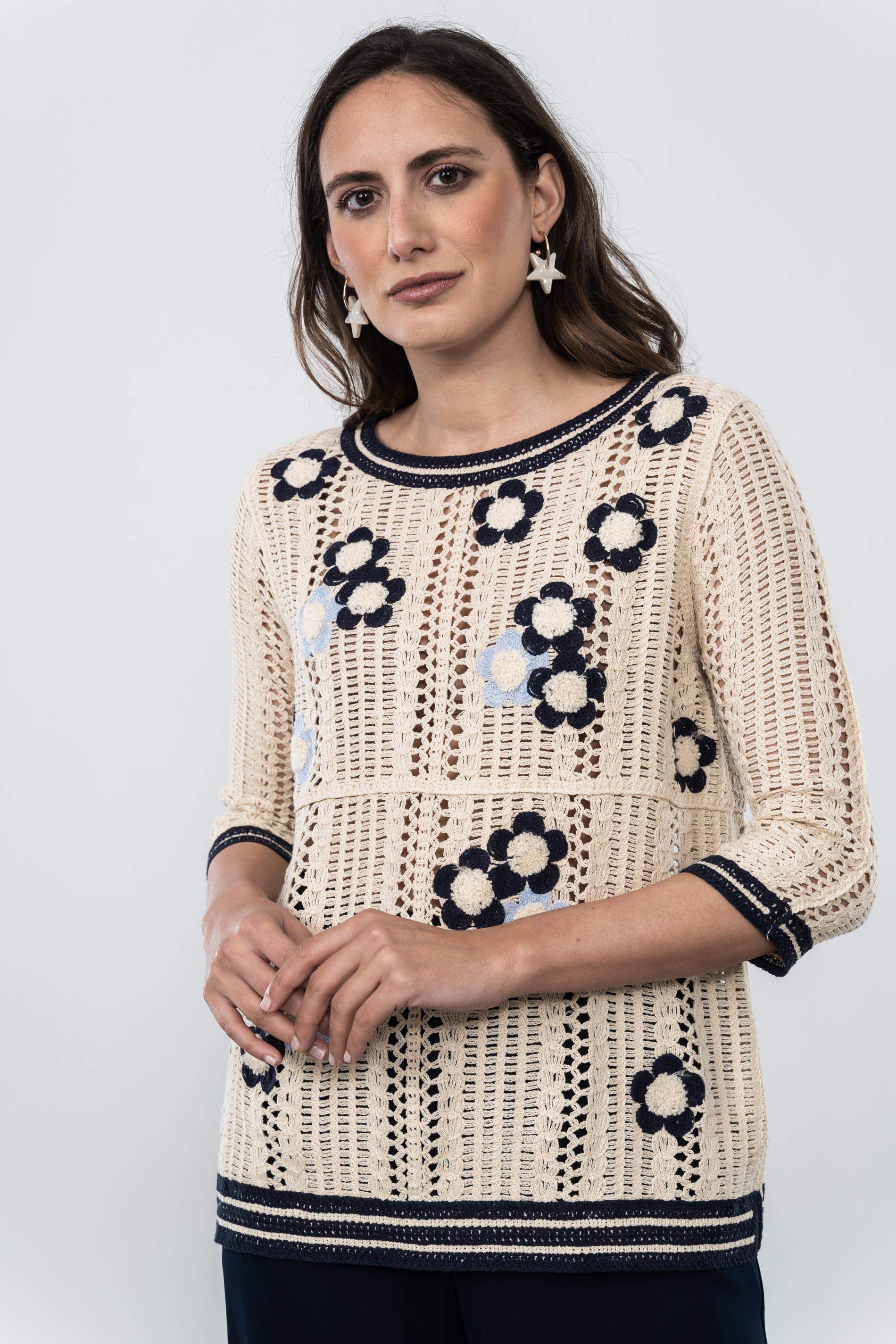JERSEY CROCHET FLOR MARINO