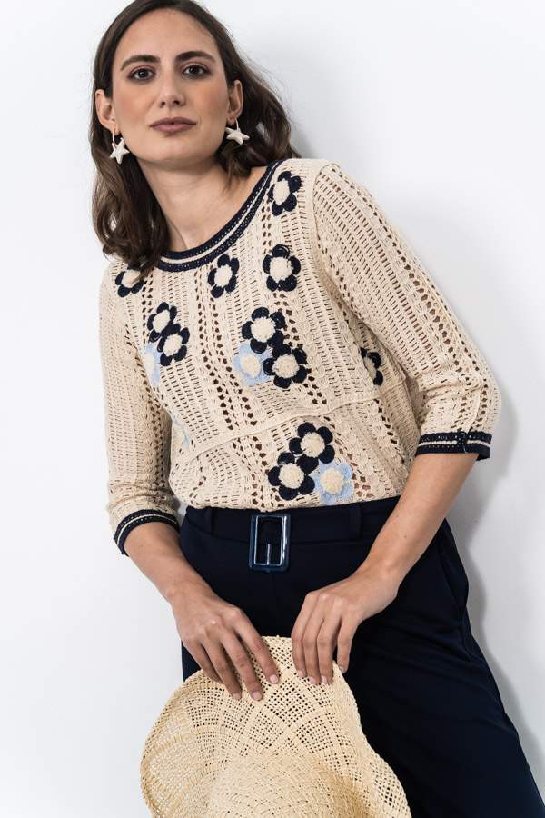 JERSEY CROCHET FLOR MARINO