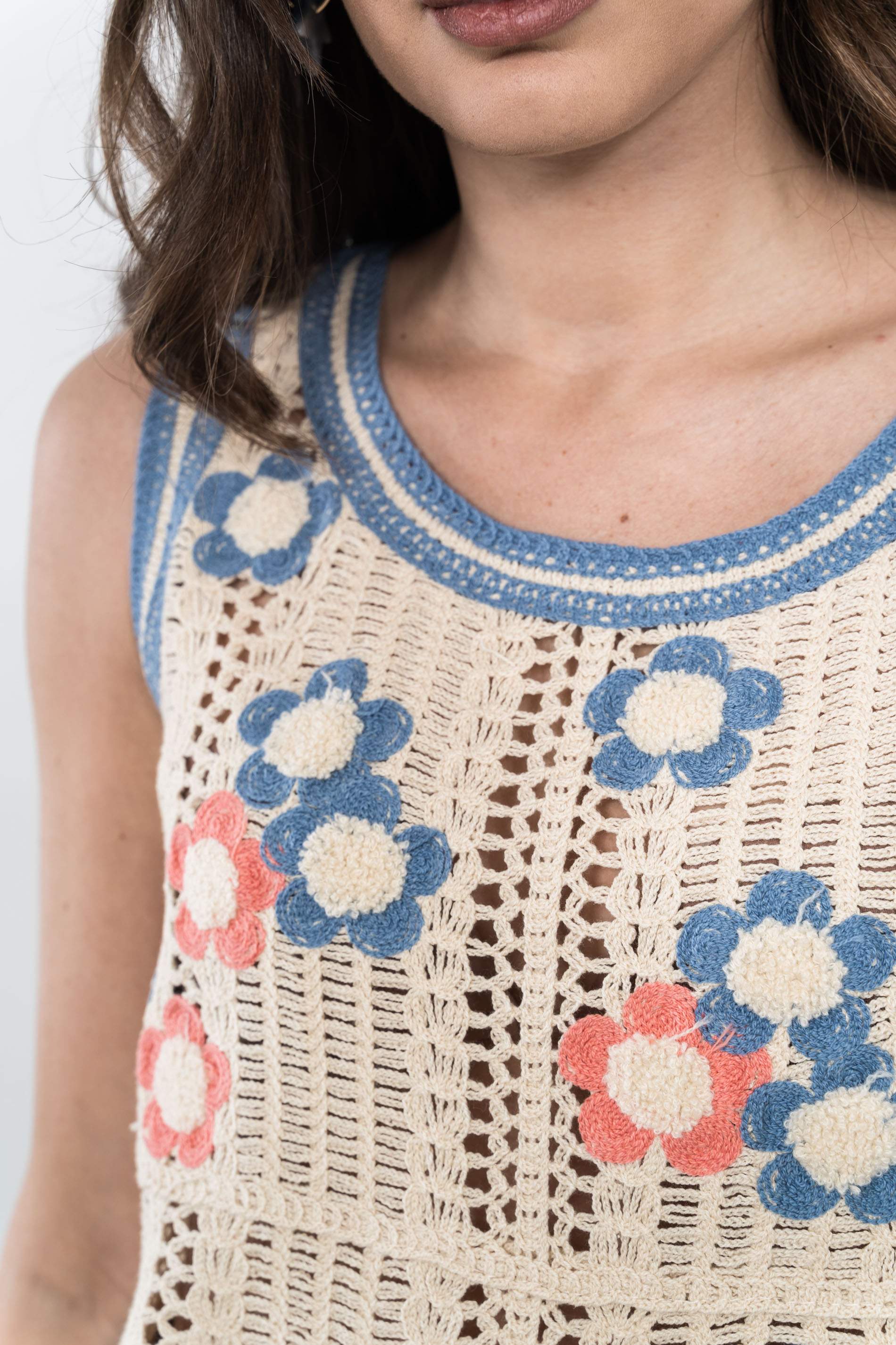 CHALECO CROCHET FLOR