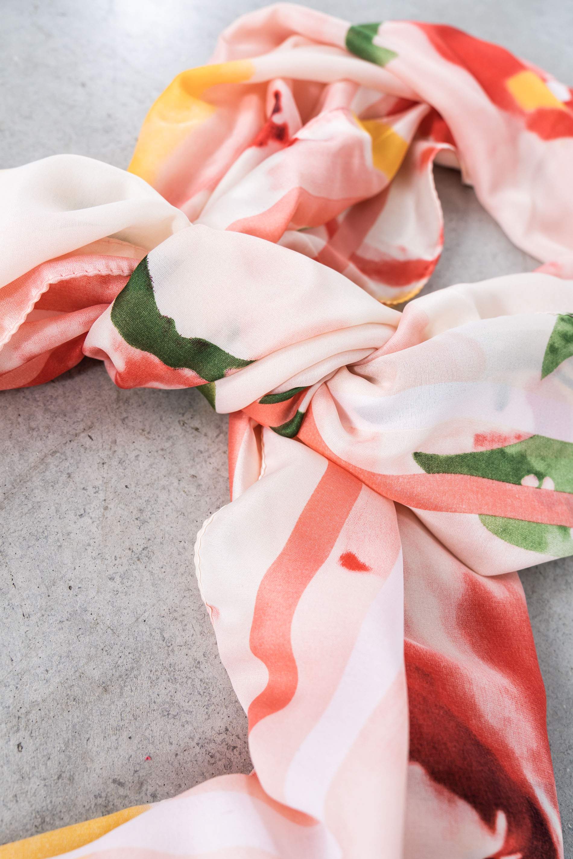 FOULARD EFECTO SEDA ACUARELA ROSA