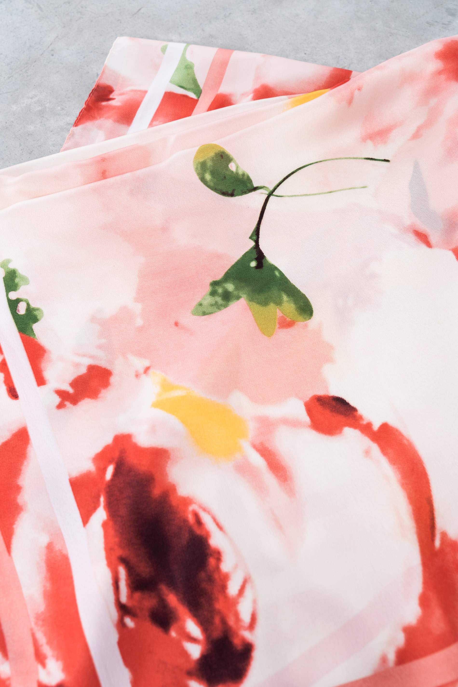FOULARD EFECTO SEDA ACUARELA ROSA