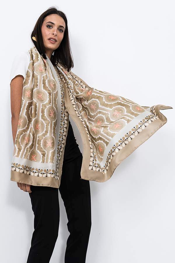 FOULARD EFECTO SEDA ESTRELLAS