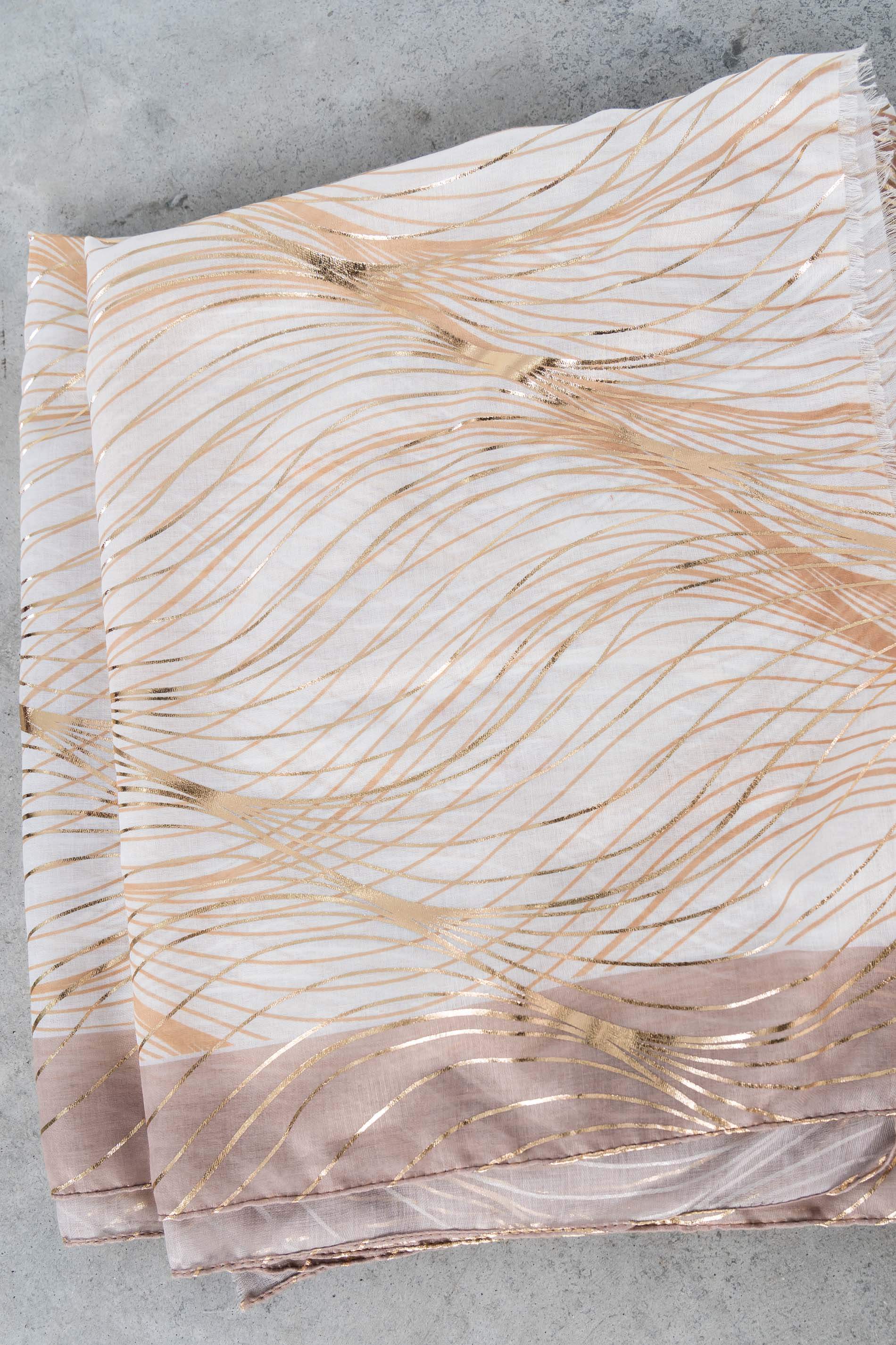 FOULARD EFECTO TRAZOS ORO