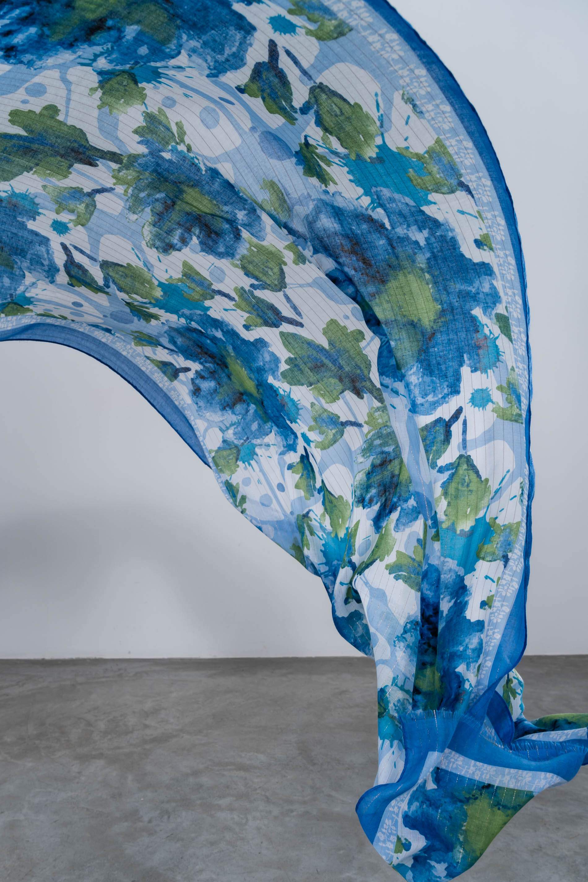 FOULARD HILO ORO FLORAL