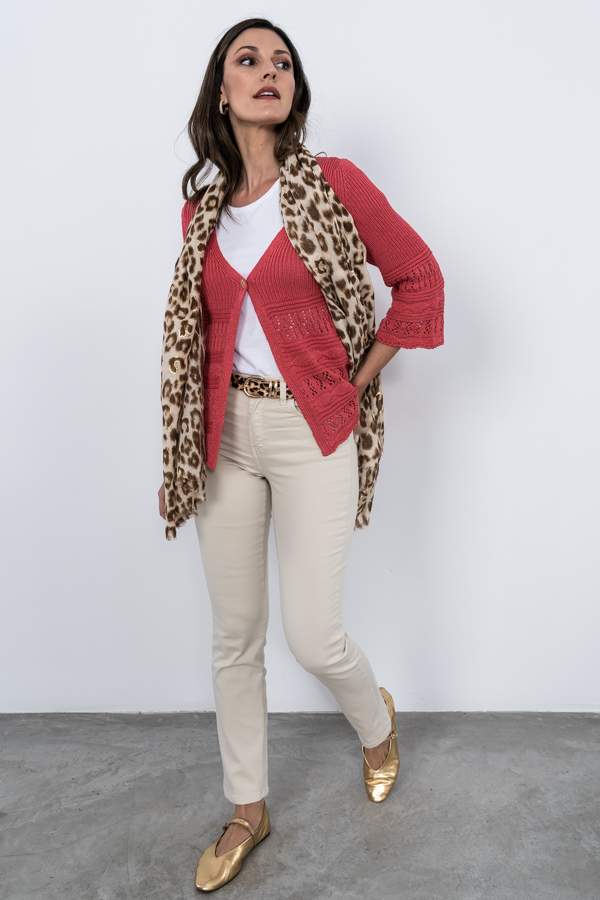 CHAQUETA MANGA ACAMPANADA CORAL