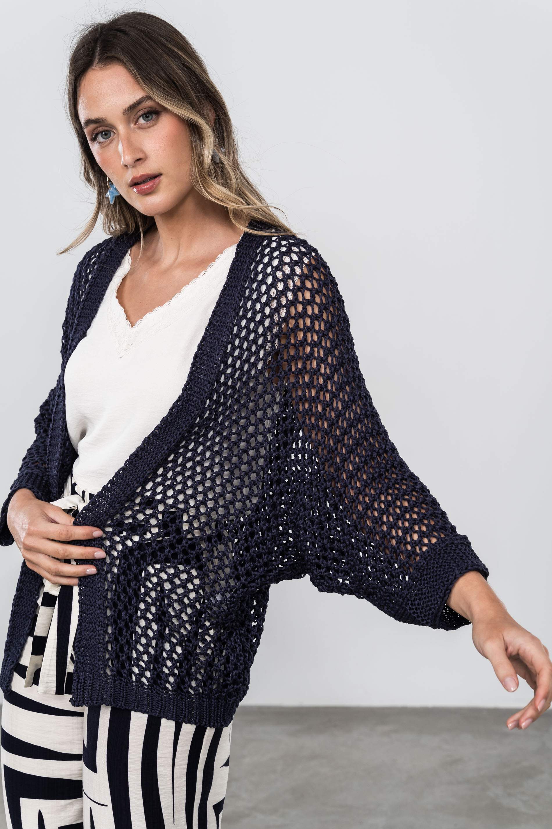 CHAQUETA CALADA MARINO