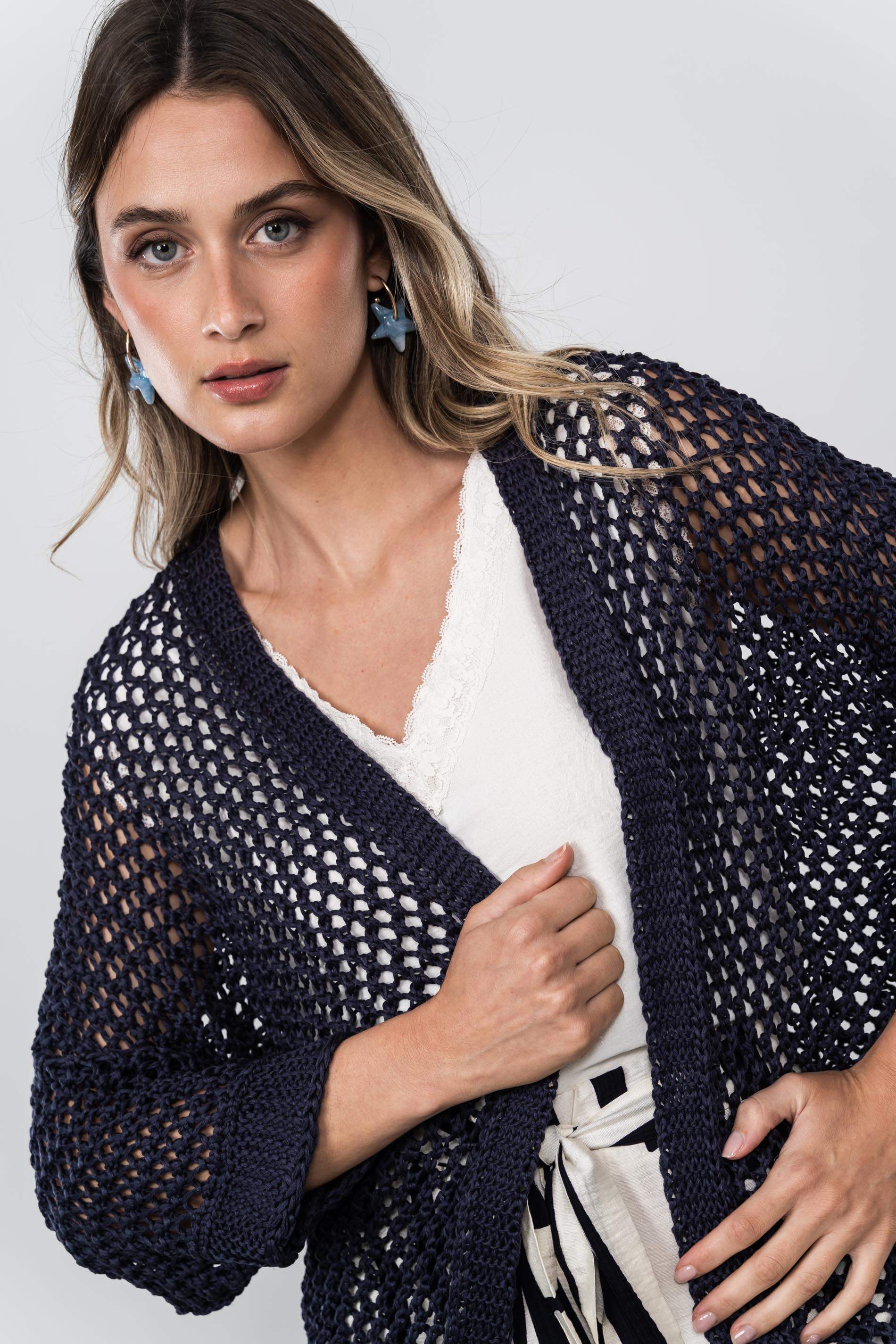 CHAQUETA CALADA MARINO