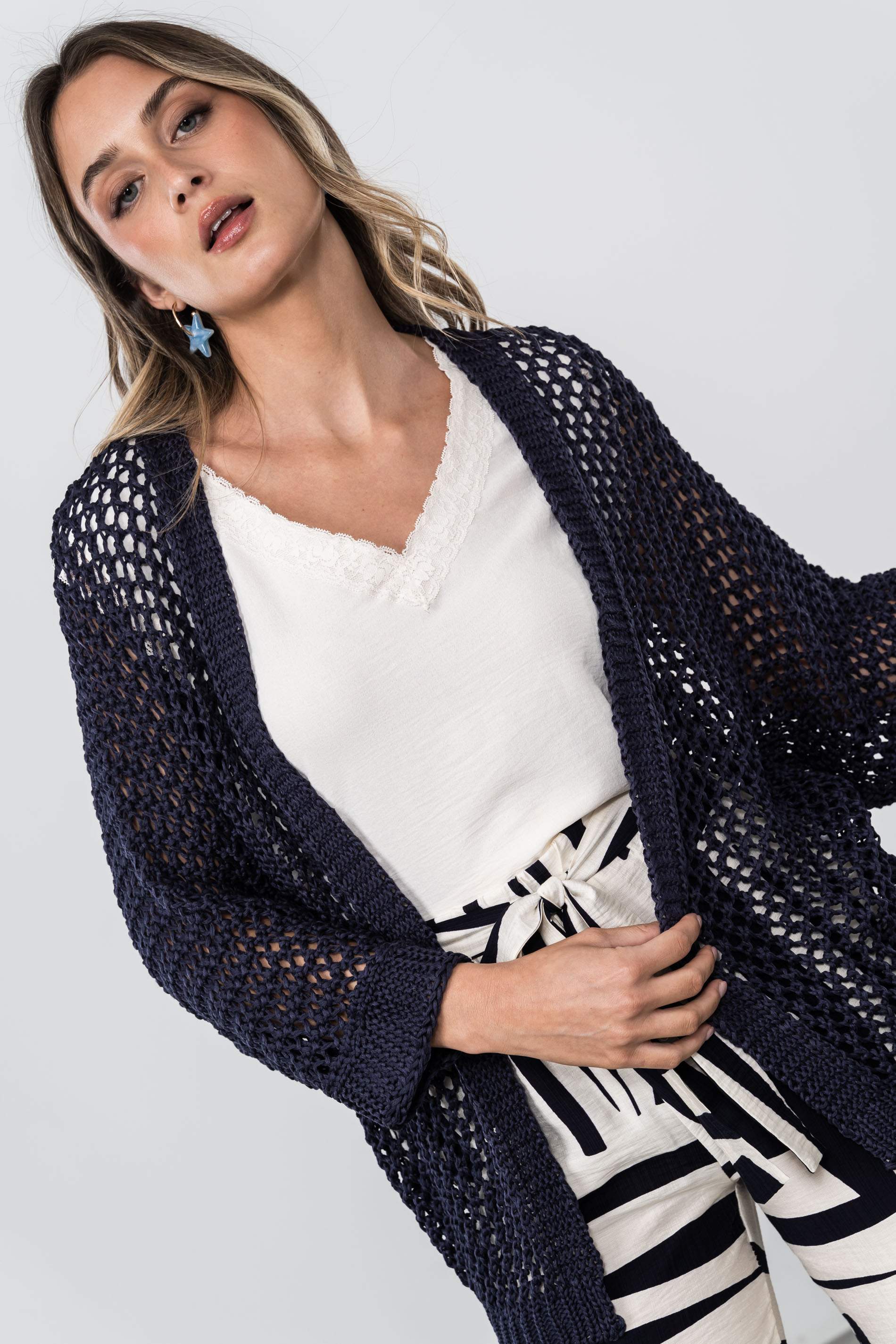 CHAQUETA CALADA MARINO